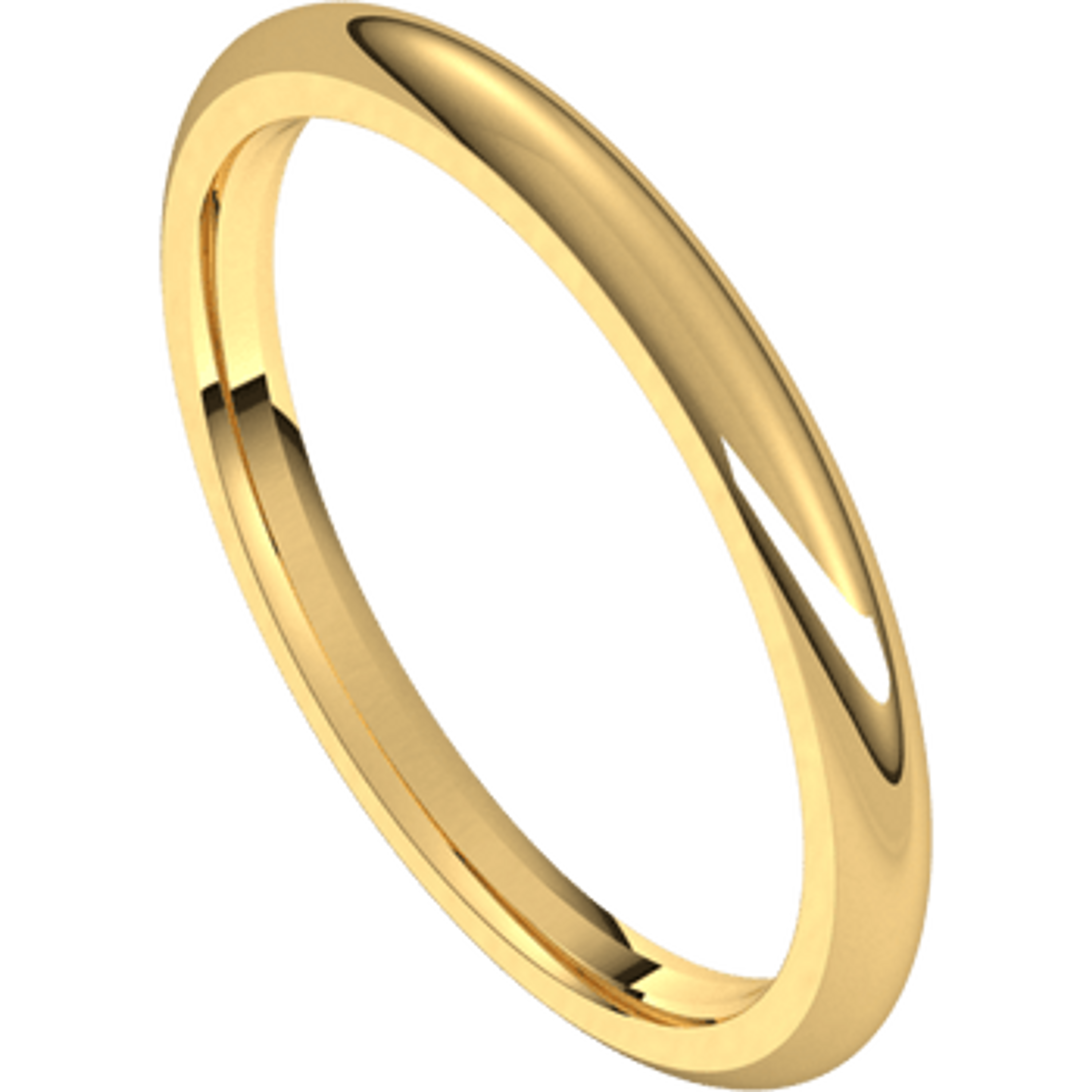 18k Gold 2mm High Polished Comfort fit Wedding Band 18k Gold 2mm High Polished Comfort fit Wedding Band