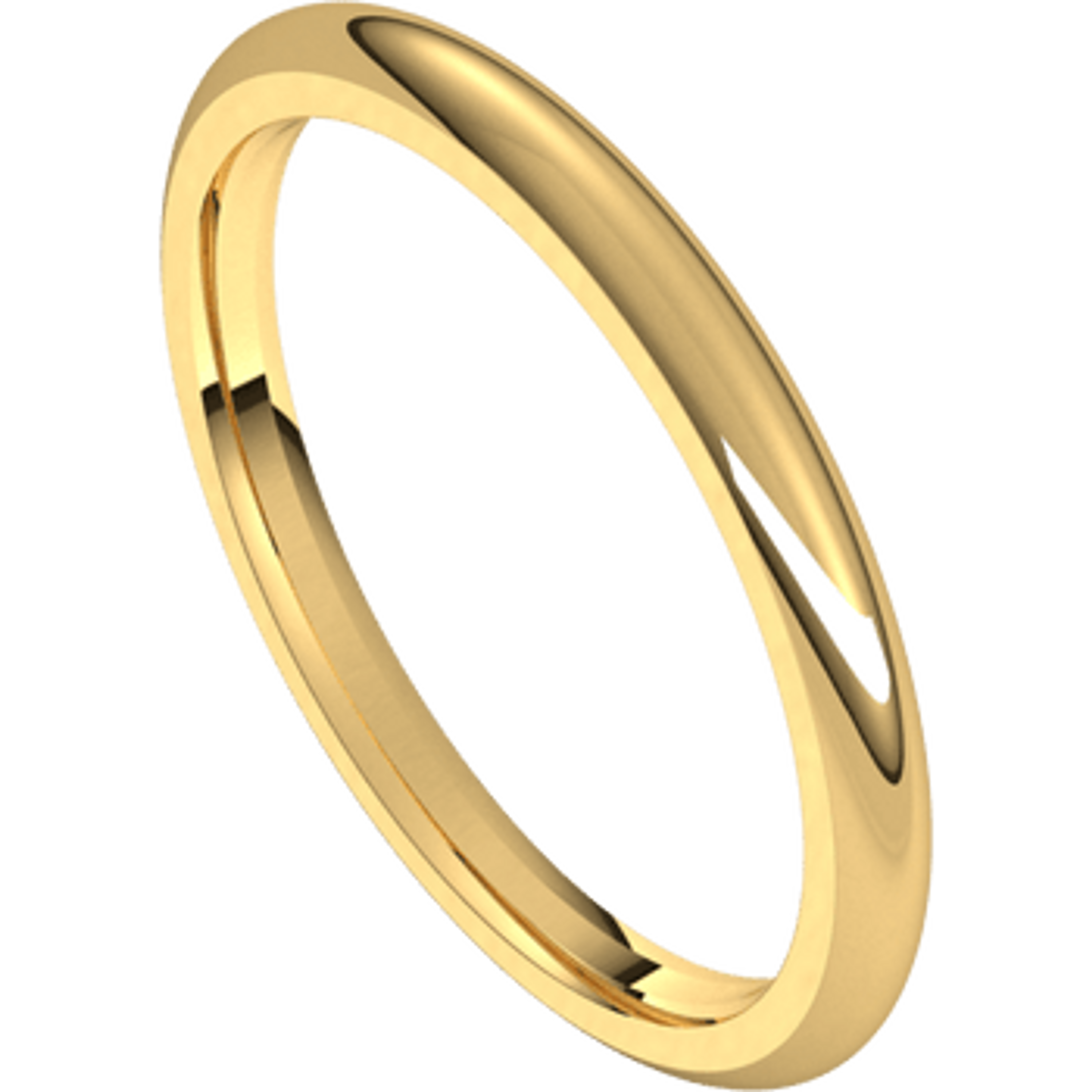18k Gold 2mm High Polished Comfort fit Wedding Band 18k Gold 2mm High Polished Comfort fit Wedding Band