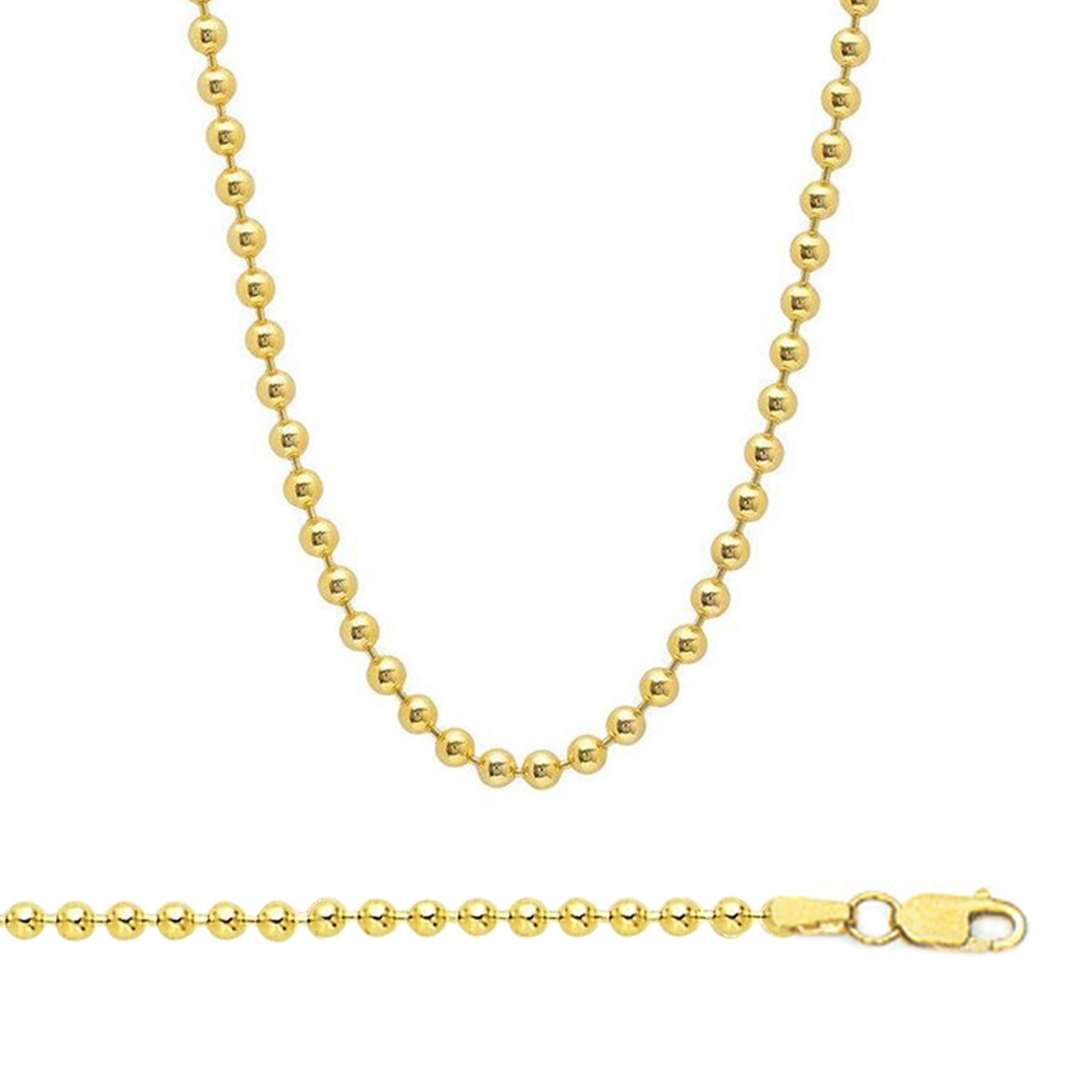 14K Yellow Gold Bead Link Bracelet, 4mm Wide 7 Inches 14K Yellow Gold Bead Link Bracelet, 4mm Wide 7 Inches