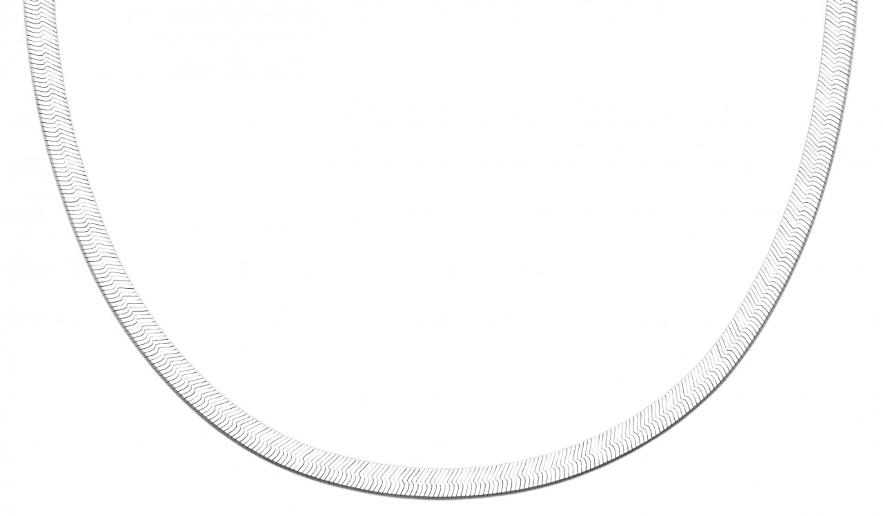 14k White Gold 4mm Herringbone Chain 22 Inches 14k White Gold 4mm Herringbone Chain 22 Inches