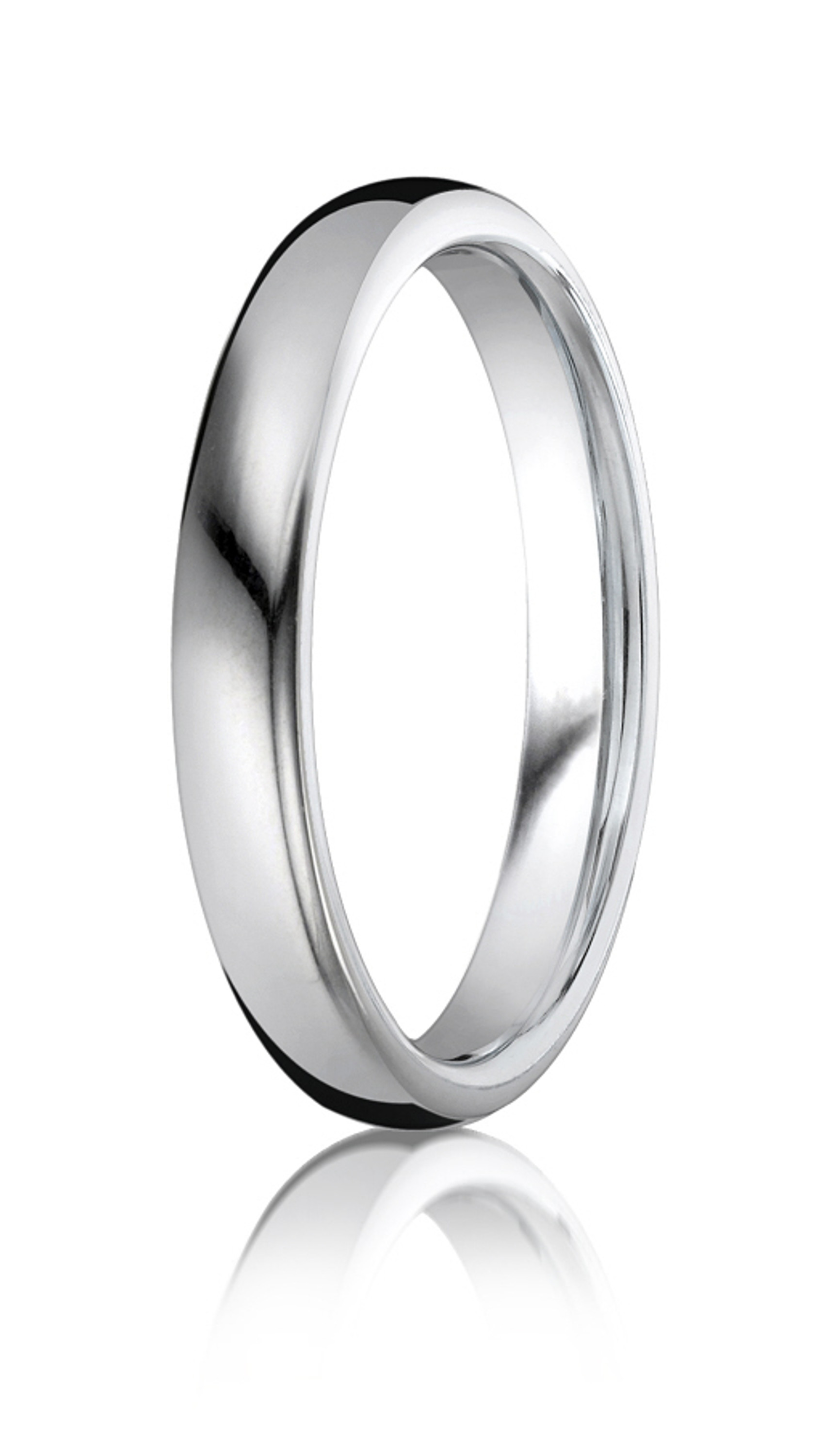 10k White Gold Benchmark Euro Domed Comfort Fit Band 3.5mm. 10k White Gold Benchmark Euro Domed Comfort Fit Band 3.5mm.
