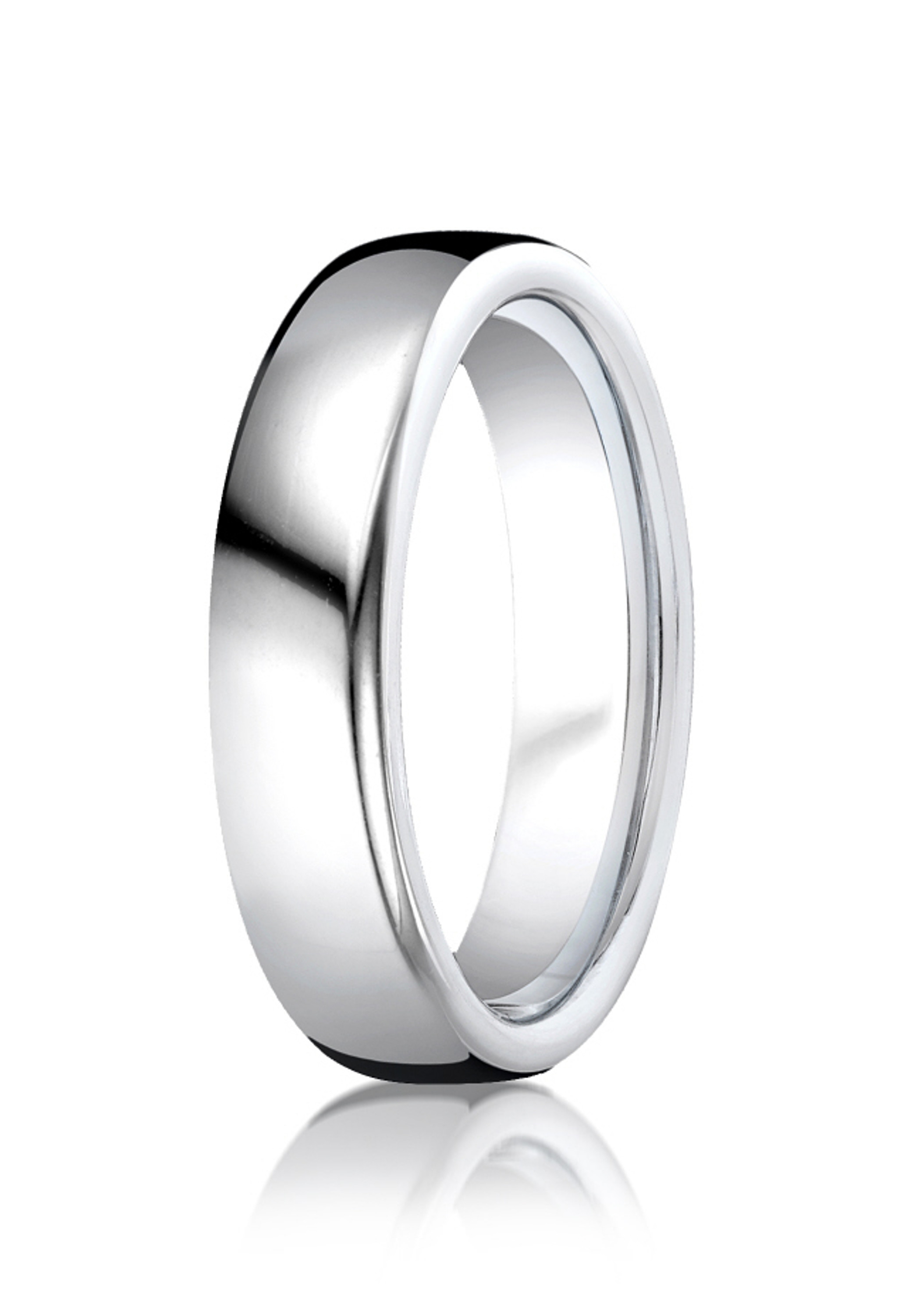 10k White Gold Benchmark Euro Domed Comfort Fit Band 5.5mm. 10k White Gold Benchmark Euro Domed Comfort Fit Band 5.5mm.