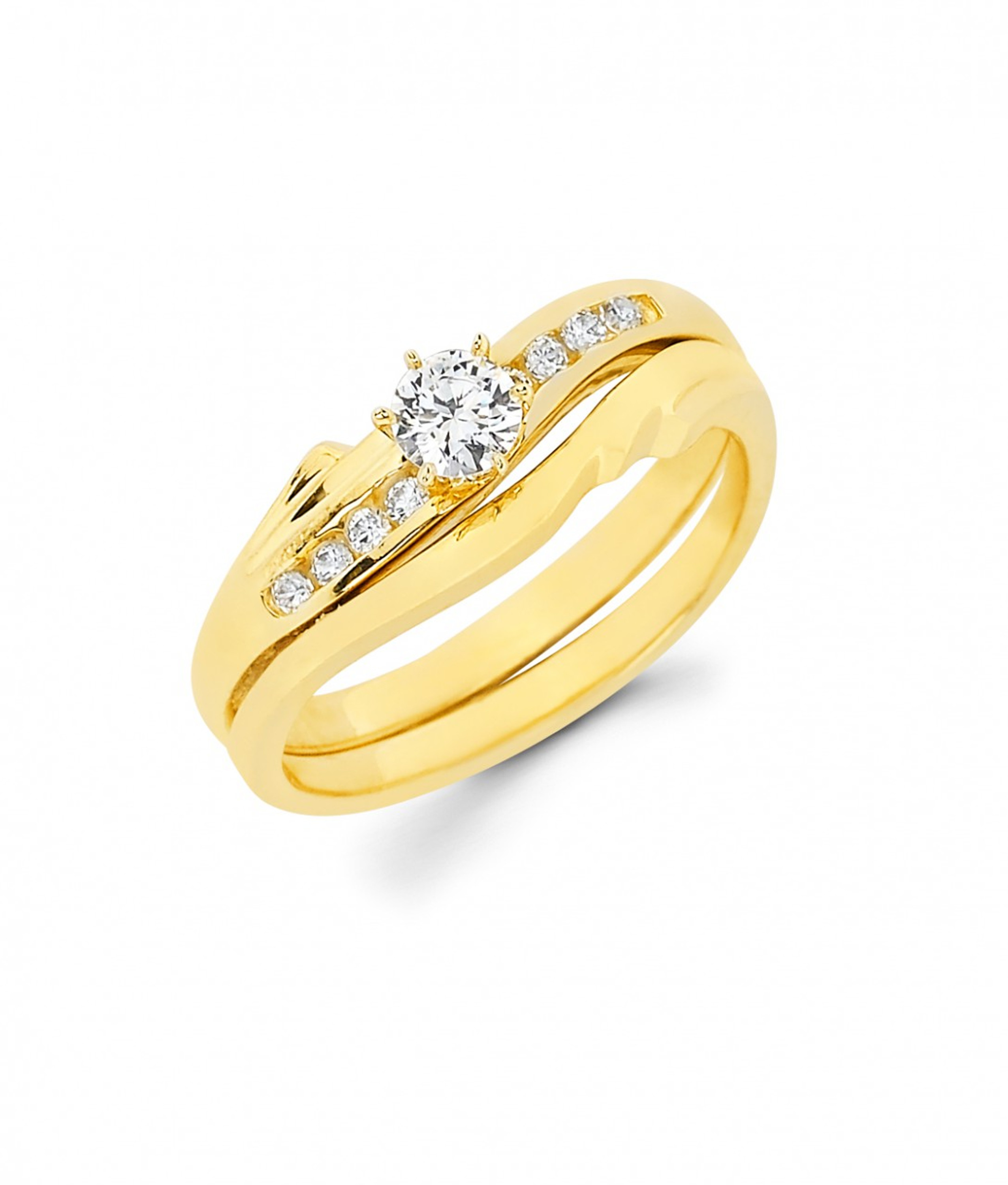 14k Yellow Gold Round Diamonds Wedding Sets .55ct. 14k Yellow Gold Round Diamonds Wedding Sets .55ct.