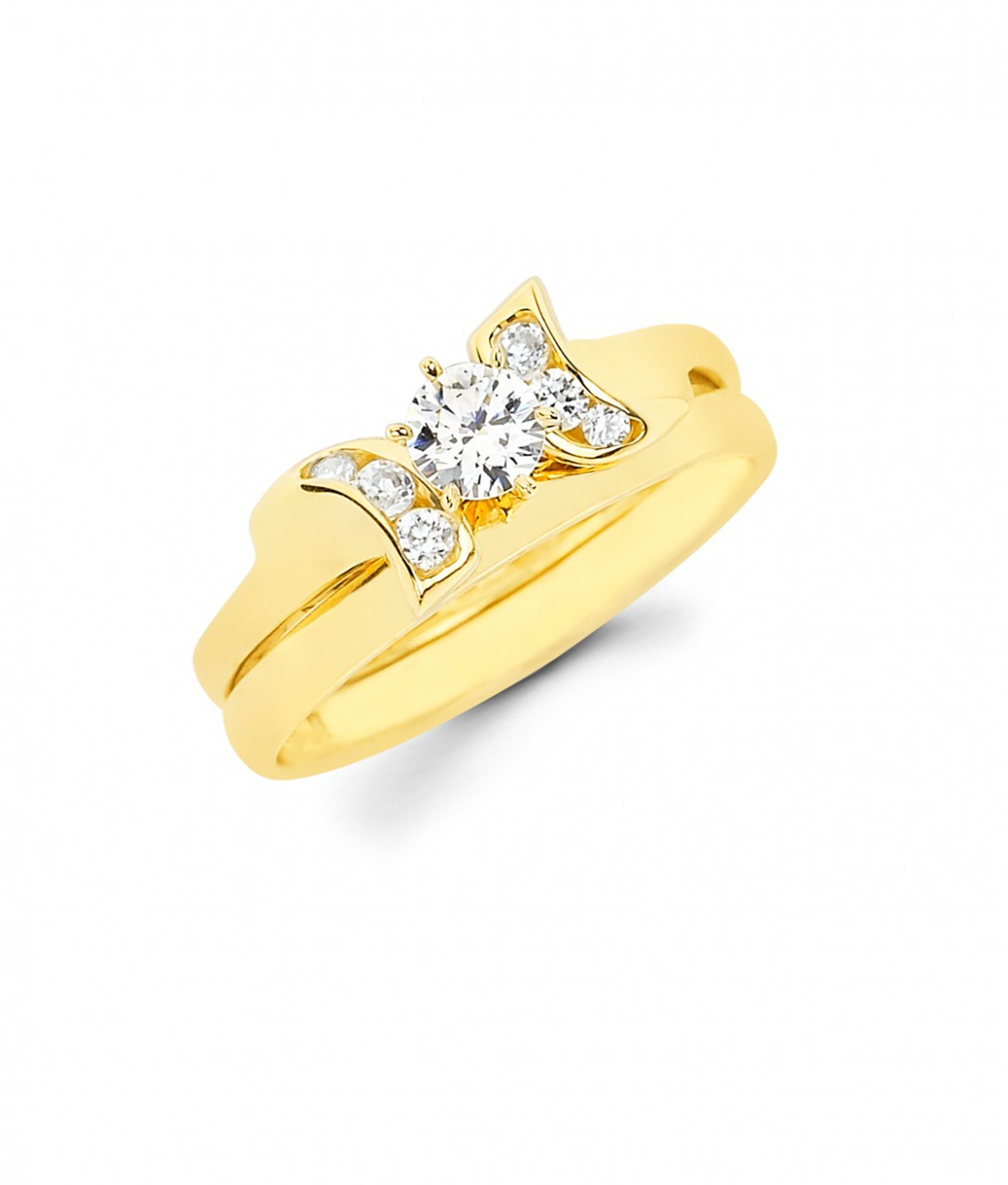 14k Yellow Gold 0.50ct. Round Diamonds Wedding Sets 14k Yellow Gold 0.50ct. Round Diamonds Wedding Sets