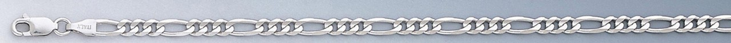 14k White Gold 4.0 Mm Figaro Chain Anklet 10 Inches 14k White Gold 4.0 Mm Figaro Chain Anklet 10 Inches