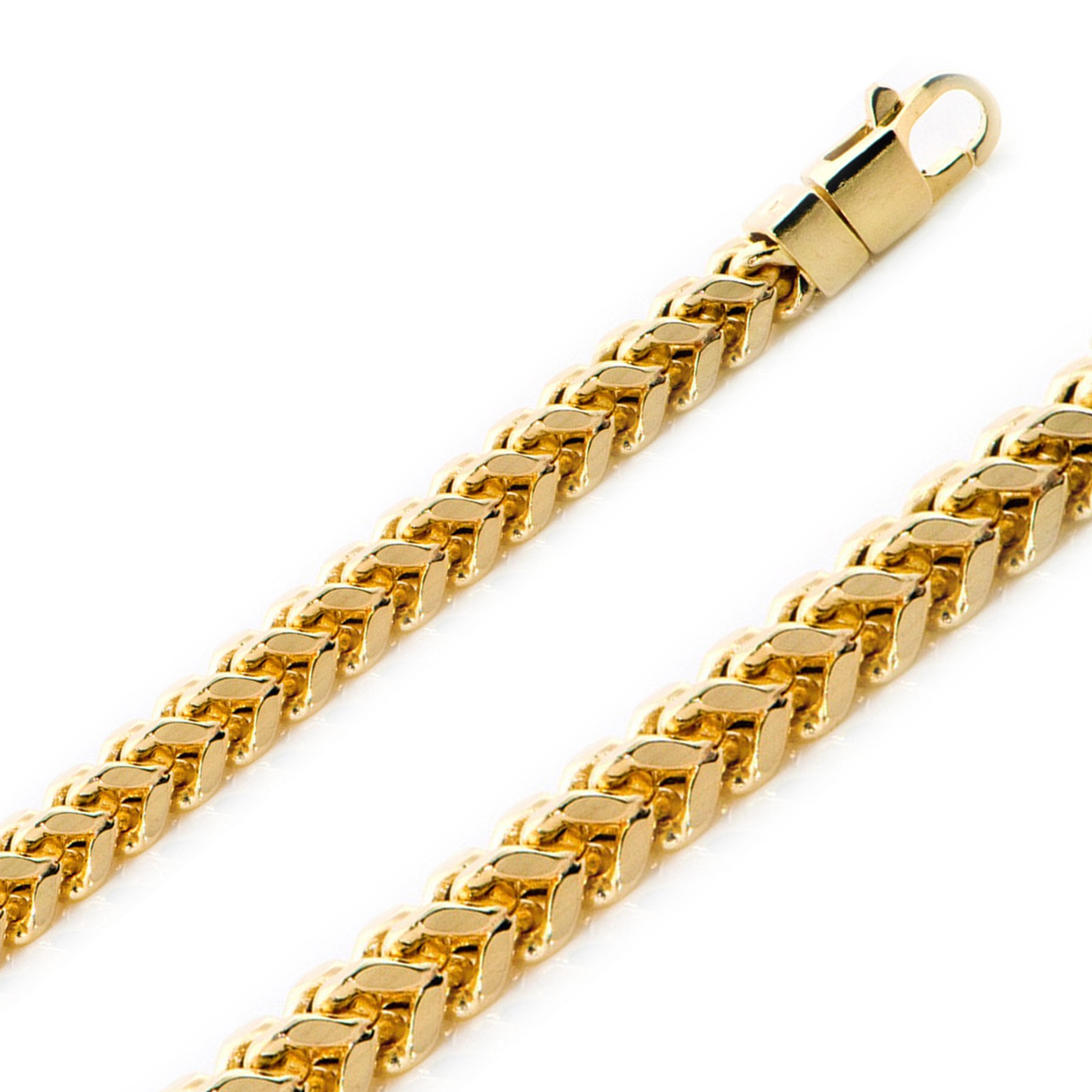 10k Yellow Gold 5.1mm Hollow Franco Chain 16 Inches 10k Yellow Gold 5.1mm Hollow Franco Chain 16 Inches