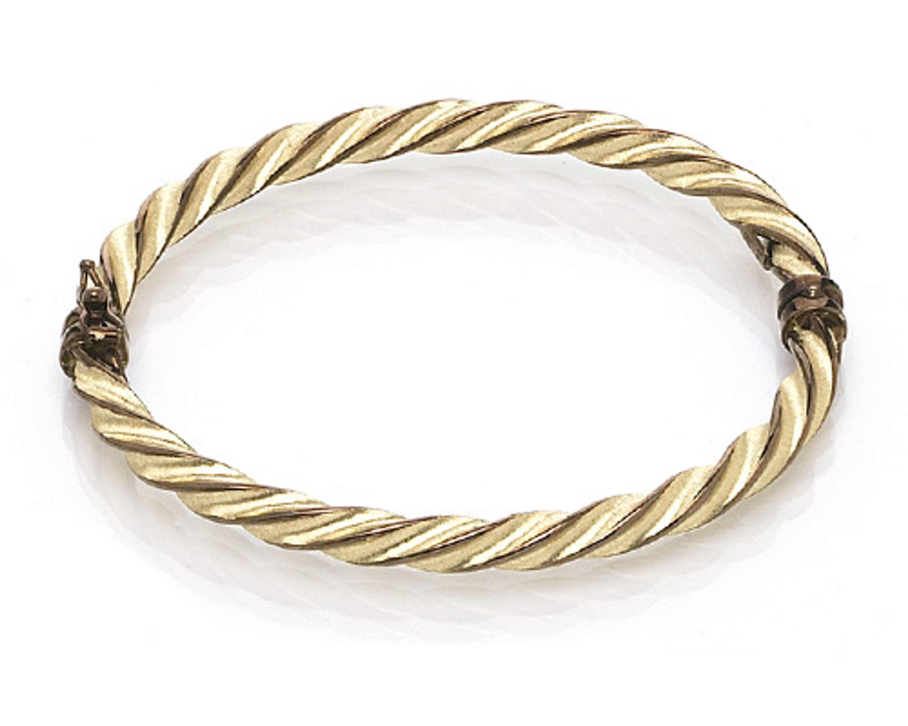 14K Yellow And Chocolate Gold 5Mm Twist Bangle 14K Yellow And Chocolate Gold 5Mm Twist Bangle