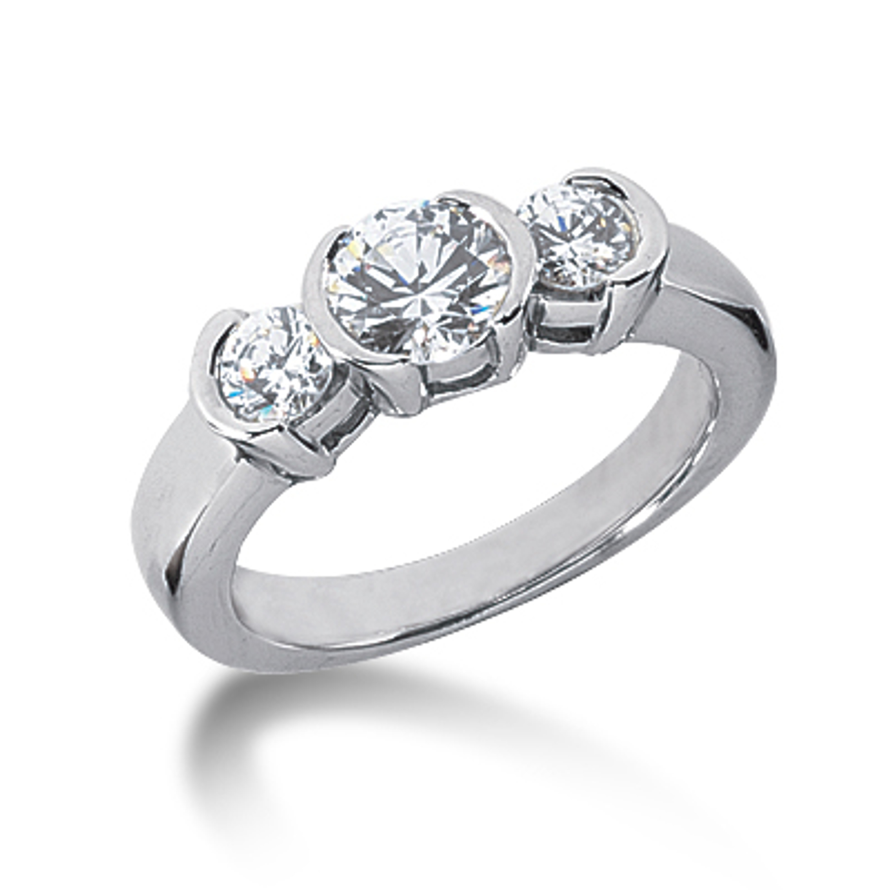 18K White gold 1.15 ct 3 Round Diamond Ring 18K White gold 1.15 ct 3 Round Diamond Ring