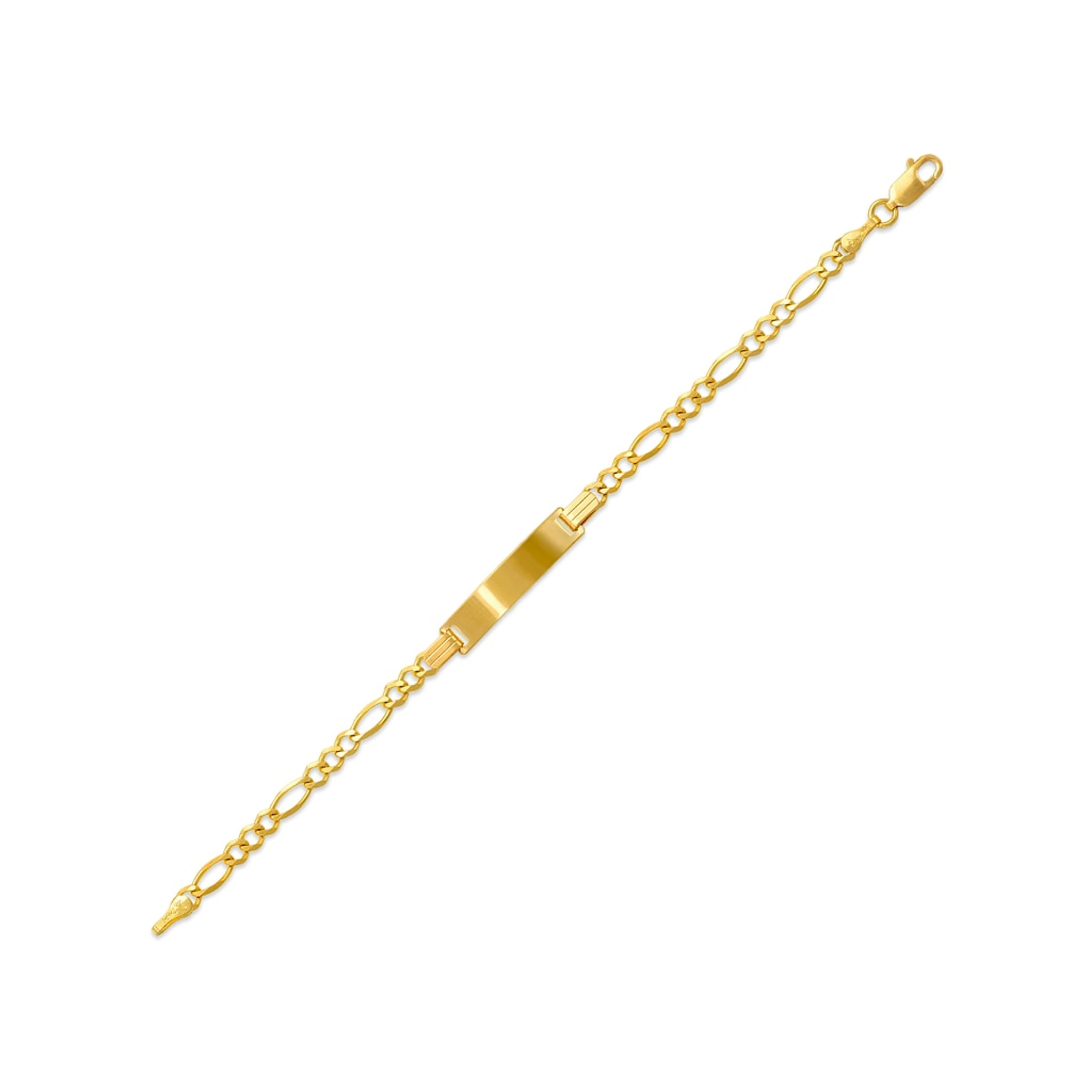 10k Gold 3.5mm Childs Italian Kid's Id Bracelet 5.5 Inches 10k Gold 3.5mm Childs Italian Kid's Id Bracelet 5.5 Inches