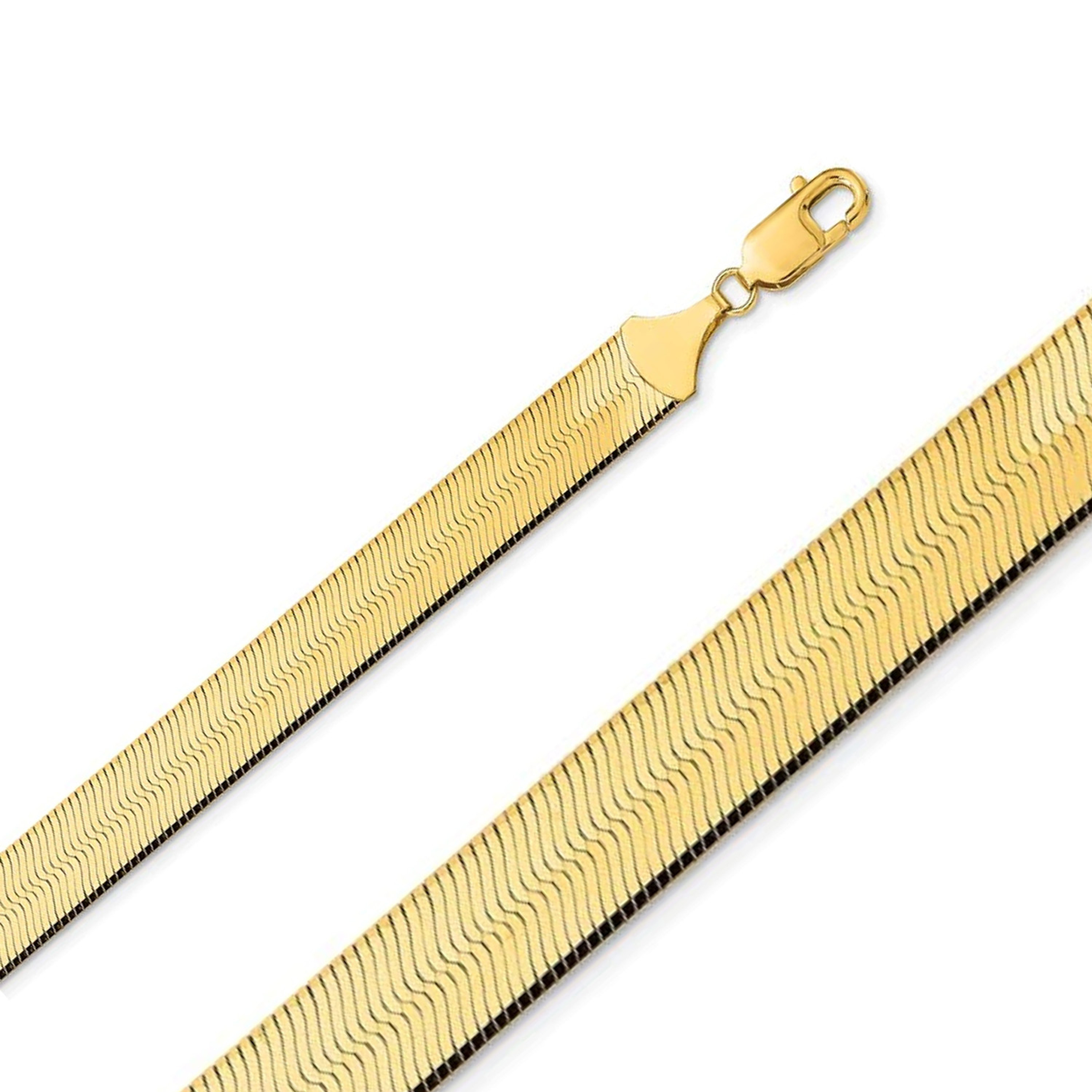 10k Yellow Gold 9mm Herringbone Chain 24 Inches 10k Yellow Gold 9mm Herringbone Chain 24 Inches