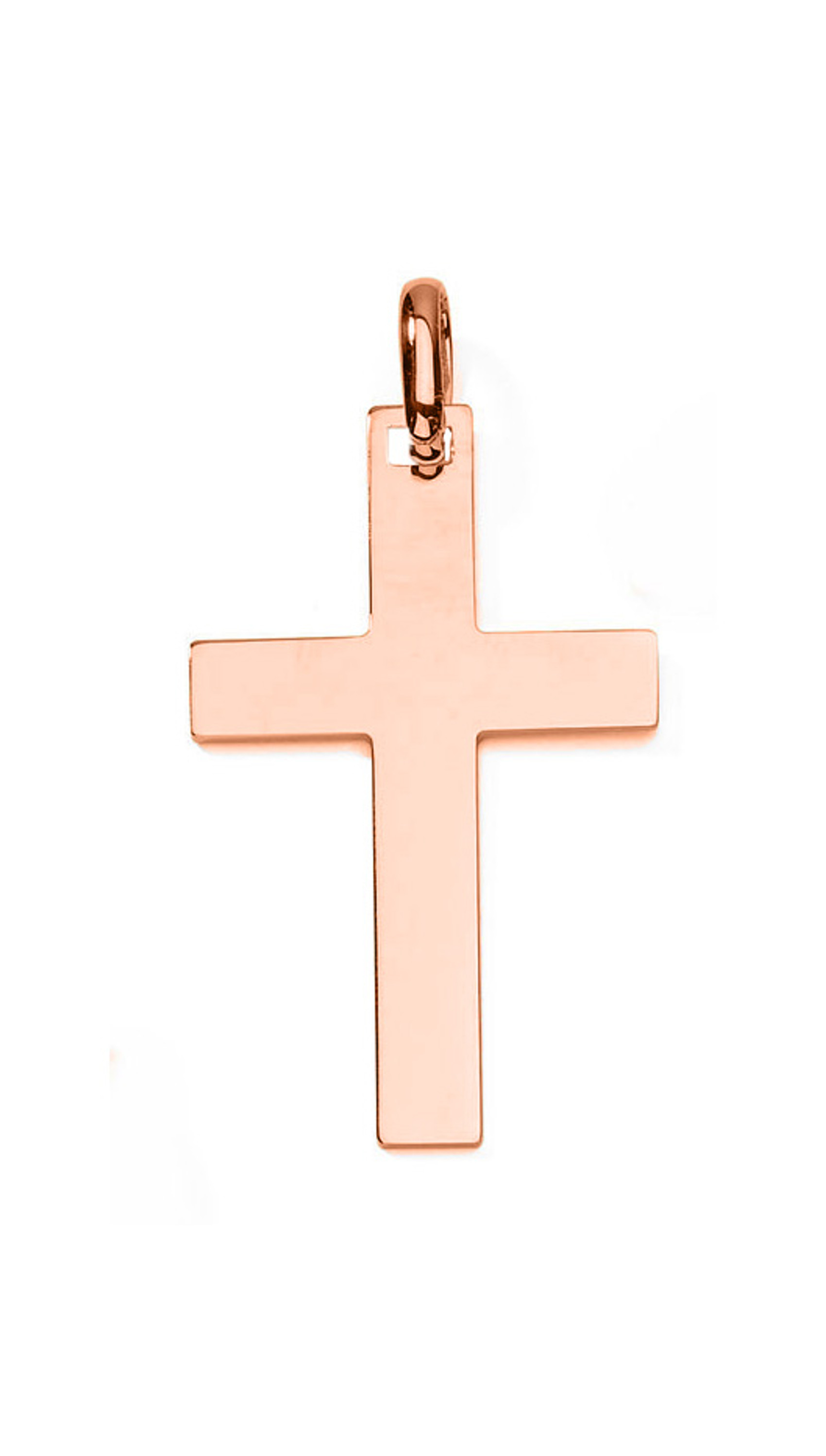 14k Rose Gold Cross Pendant  49mm High 14k Rose Gold Cross Pendant  49mm High