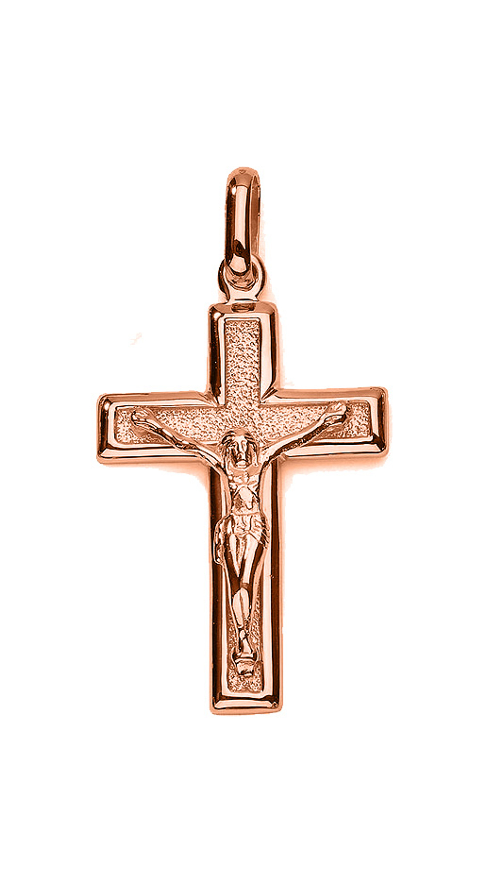 14k Rose Gold Cross Pendant 45mm High 14k Rose Gold Cross Pendant 45mm High
