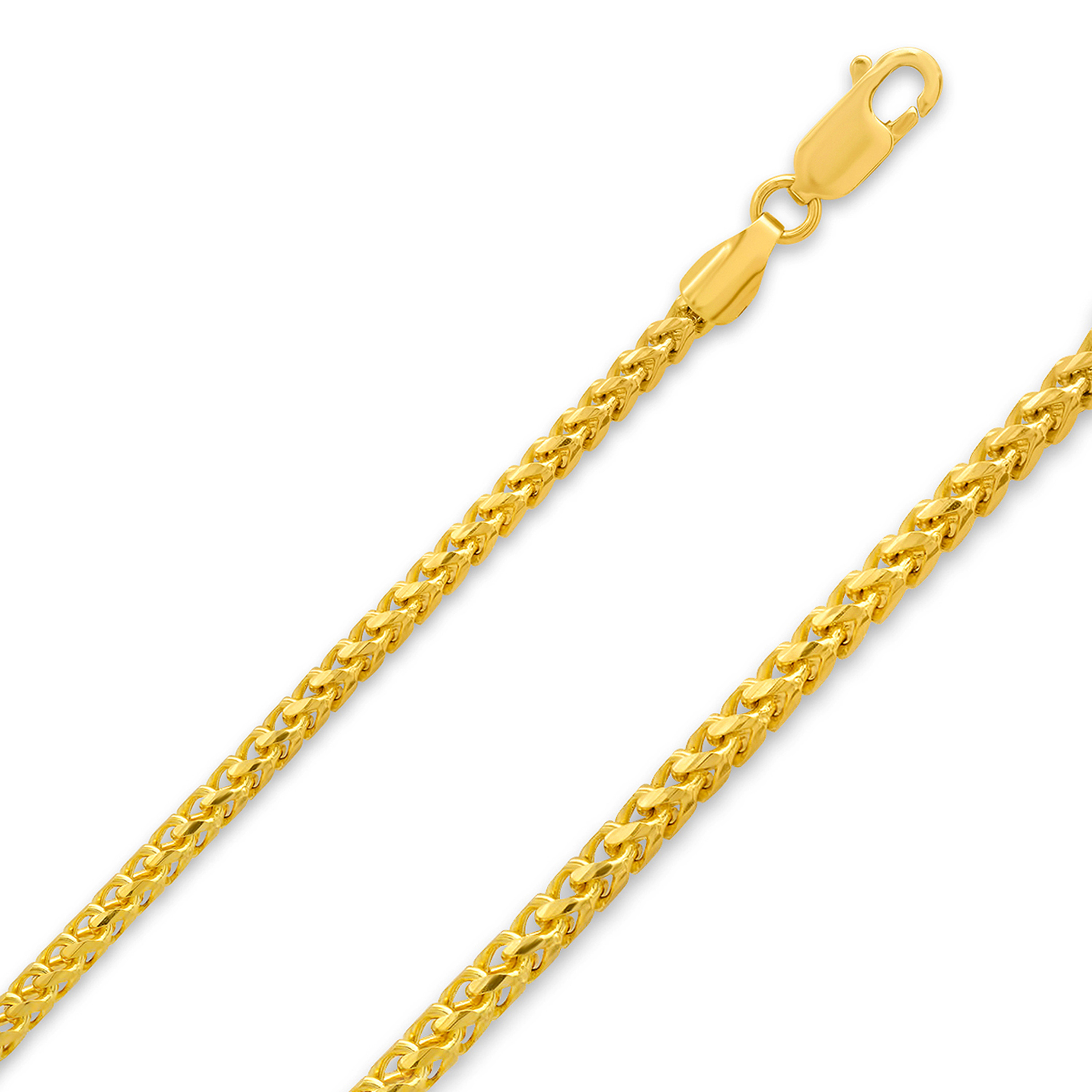 10K Yellow Gold 4.30mm Diamond Cut Franco Chain 20 Inches 10K Yellow Gold 4.30mm Diamond Cut Franco Chain 20 Inches