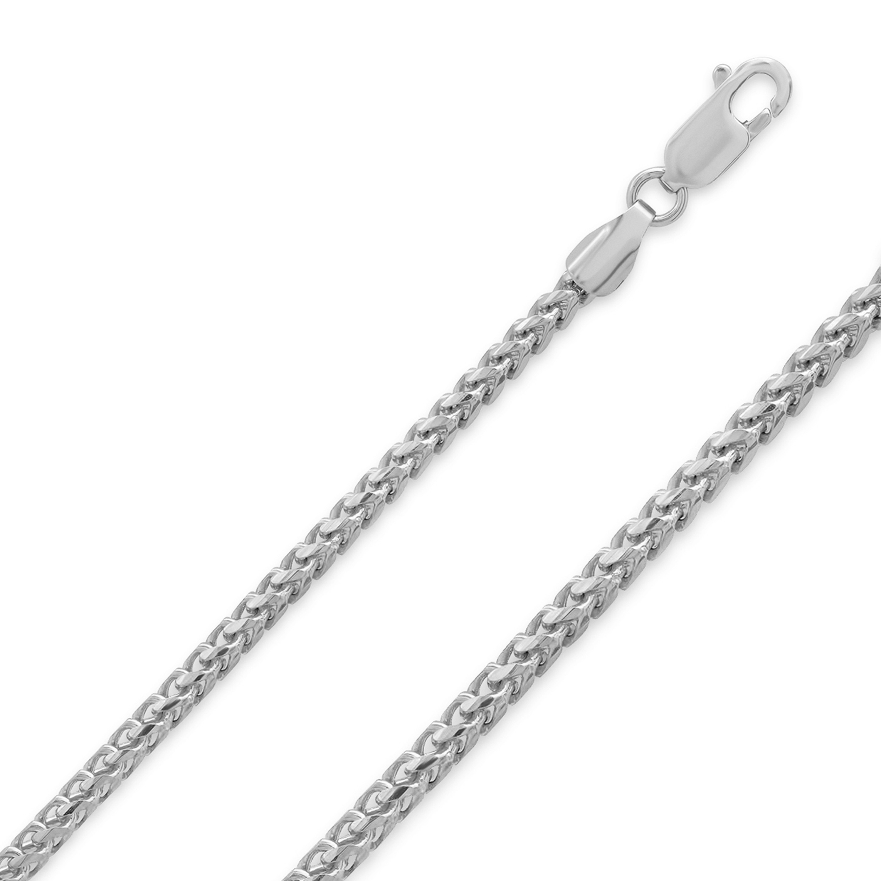 14k White Gold 4.9mm Diamond Cut Franco Chain 22 Inches 14k White Gold 4.9mm Diamond Cut Franco Chain 22 Inches