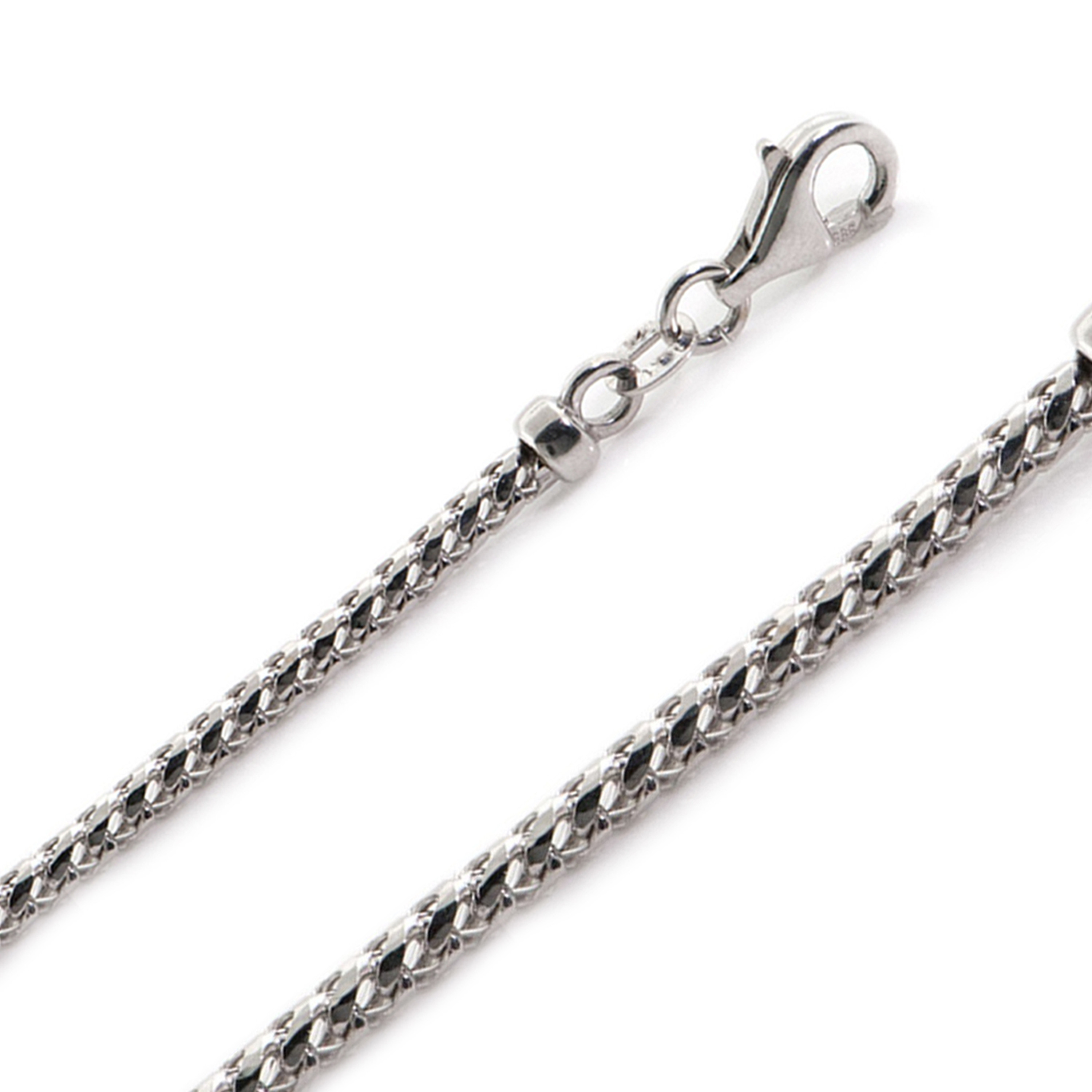 10K White Gold 5.40mm Diamond Cut Franco Chain 30 Inches 10K White Gold 5.40mm Diamond Cut Franco Chain 30 Inches