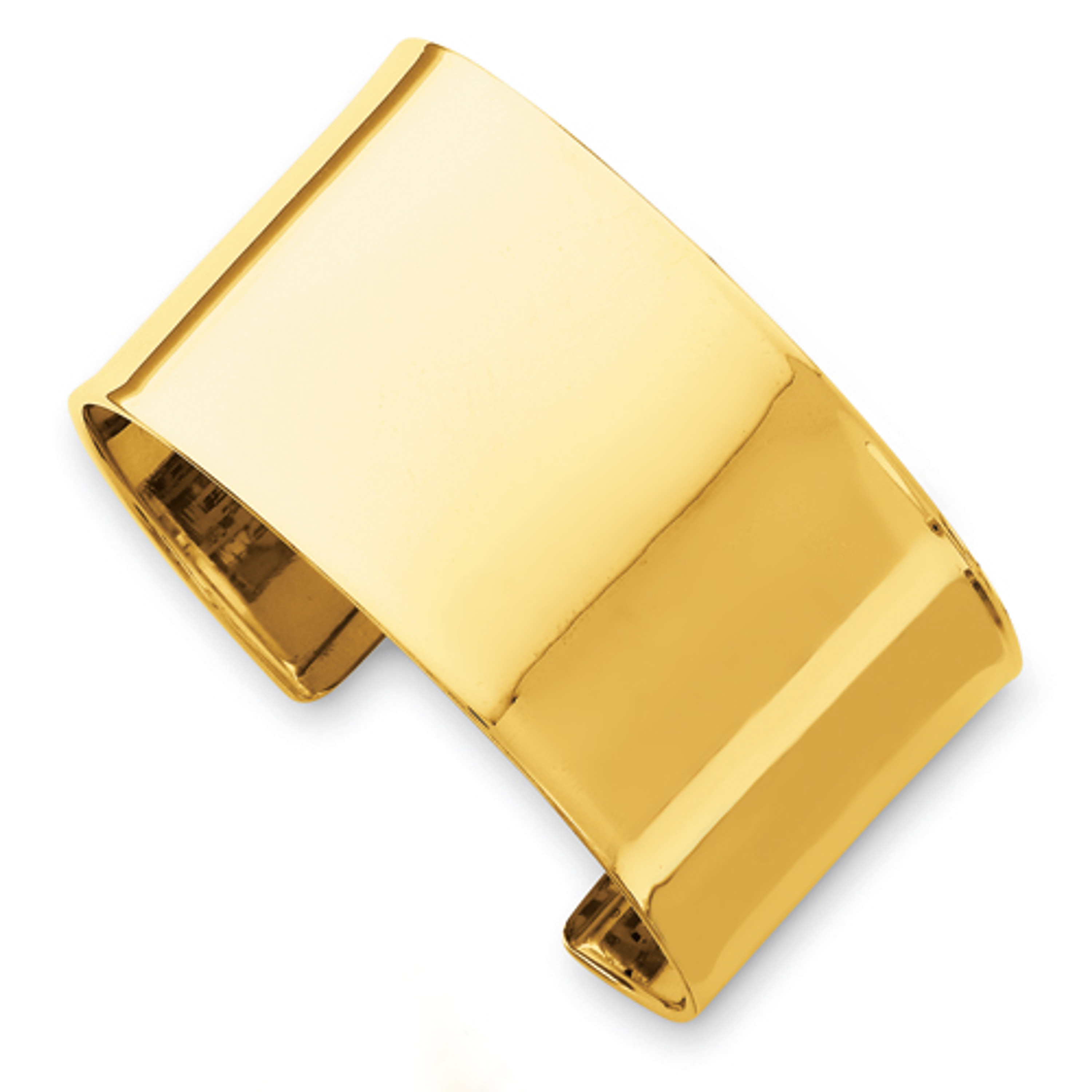 14k Gold Polish Flat Cuff Bangle (39mm) 14k Gold Polish Flat Cuff Bangle (39mm)