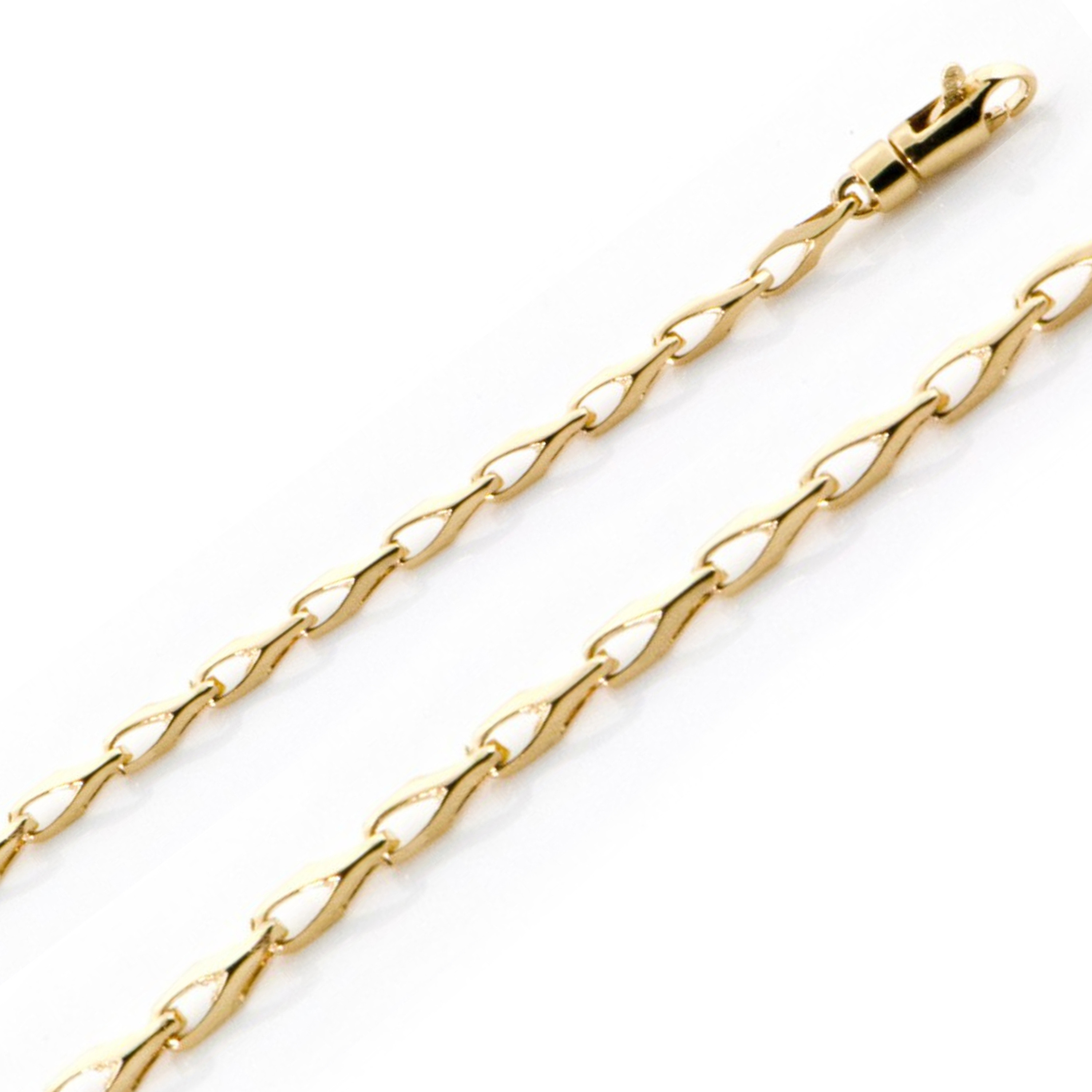 10K Yellow Gold 2.6mm Fancy Hand Made Chain 22 Inches 10K Yellow Gold 2.6mm Fancy Hand Made Chain 22 Inches