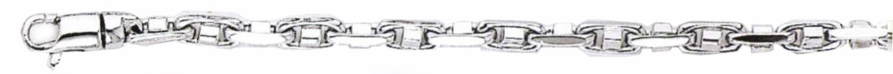 10k White Gold 3.2mm Modern Hand Made Chain 16 Inches