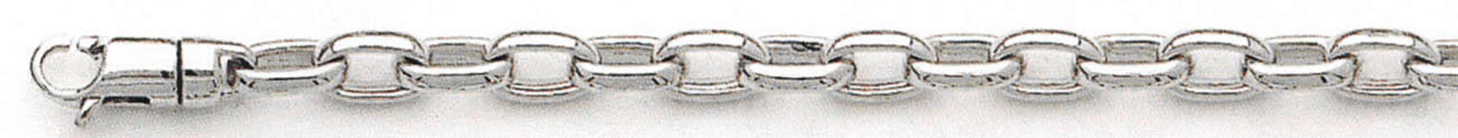 10k White Gold 5.4mm Rolo Chain 28 Inches 10k White Gold 5.4mm Rolo Chain 28 Inches