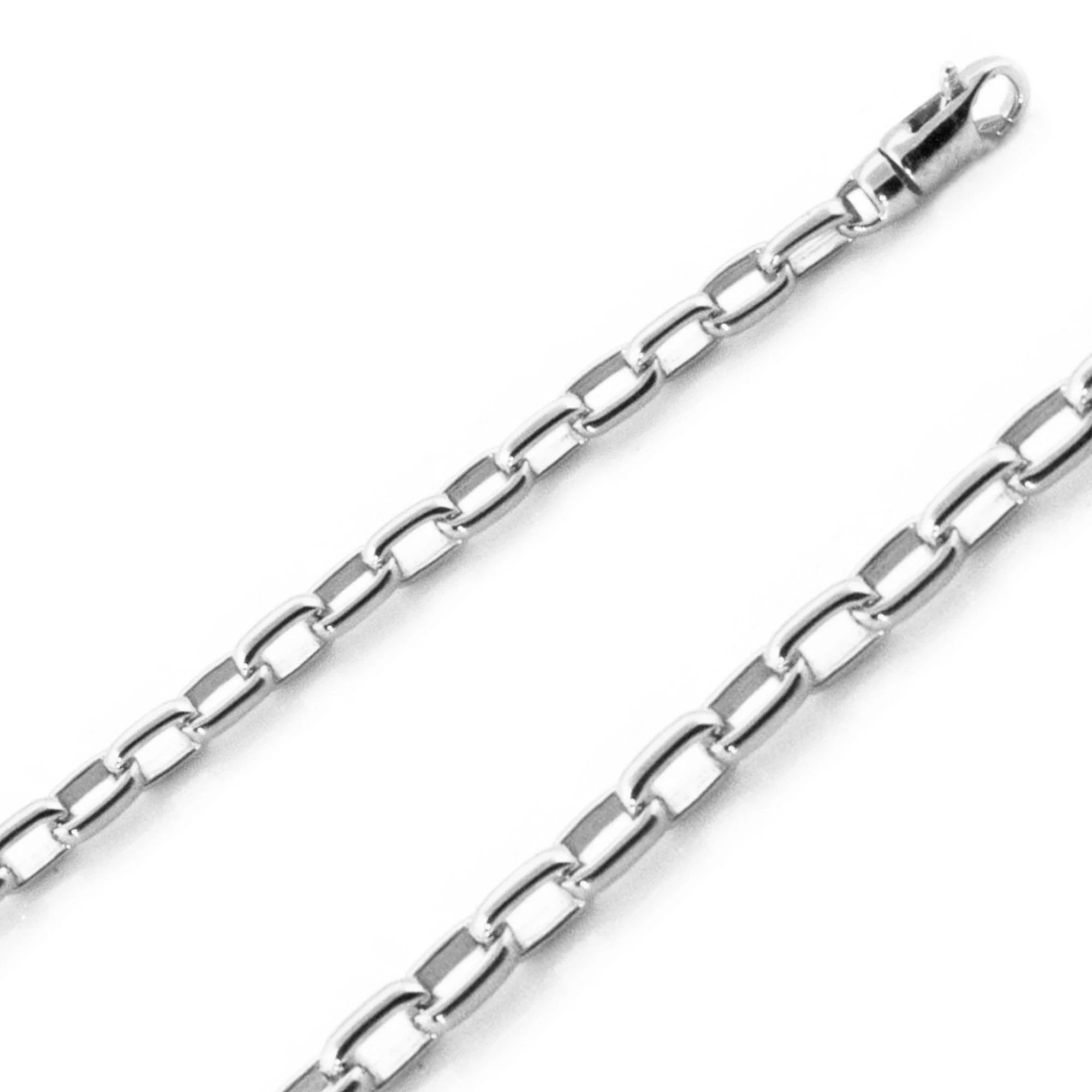 10k White Gold 5.4mm Rolo Chain 26 Inches