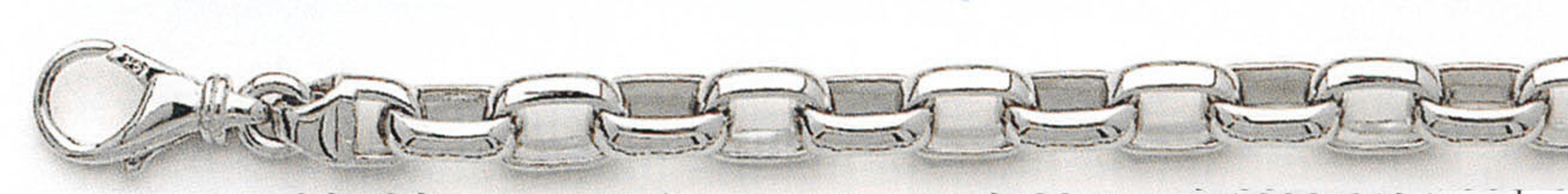 10k White Gold 6.9mm Rolo Chain 22 Inches 10k White Gold 6.9mm Rolo Chain 22 Inches