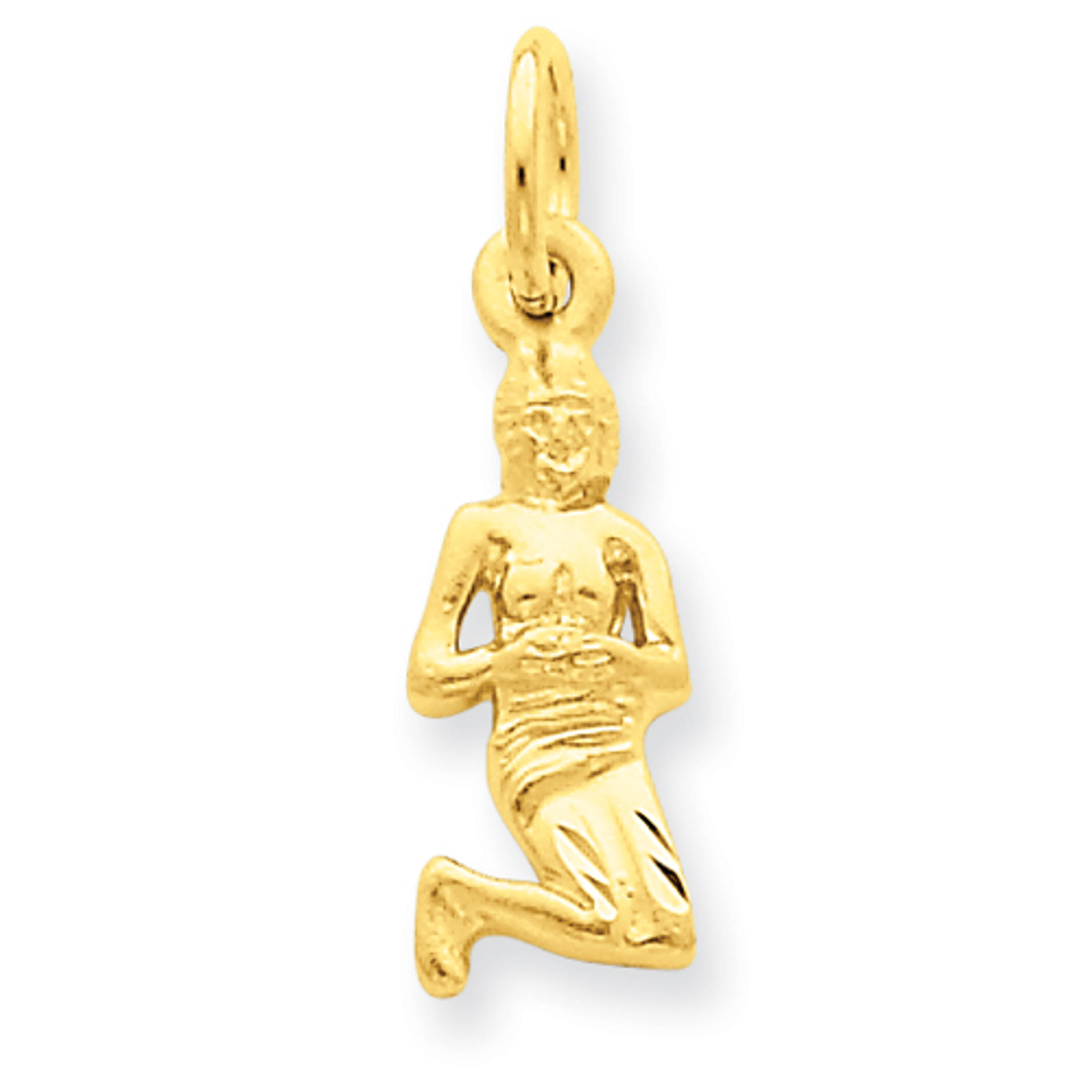 14k Gold Yellow Virgo Zodiac Pendant 22mm High 14k Gold Yellow Virgo Zodiac Pendant 22mm High
