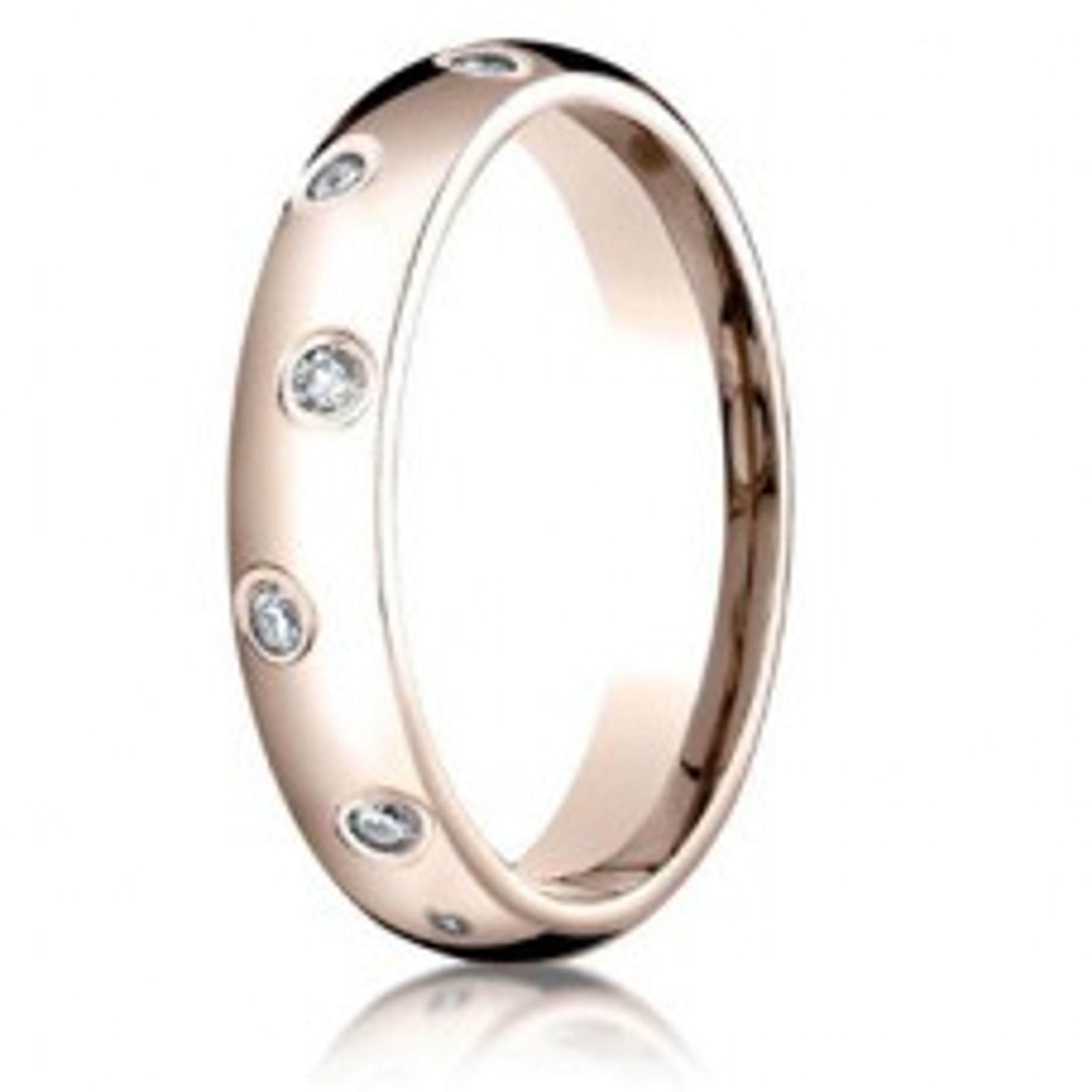 14k Rose Gold Etoile Diamond Eternity Band 4mm. 0.24ct