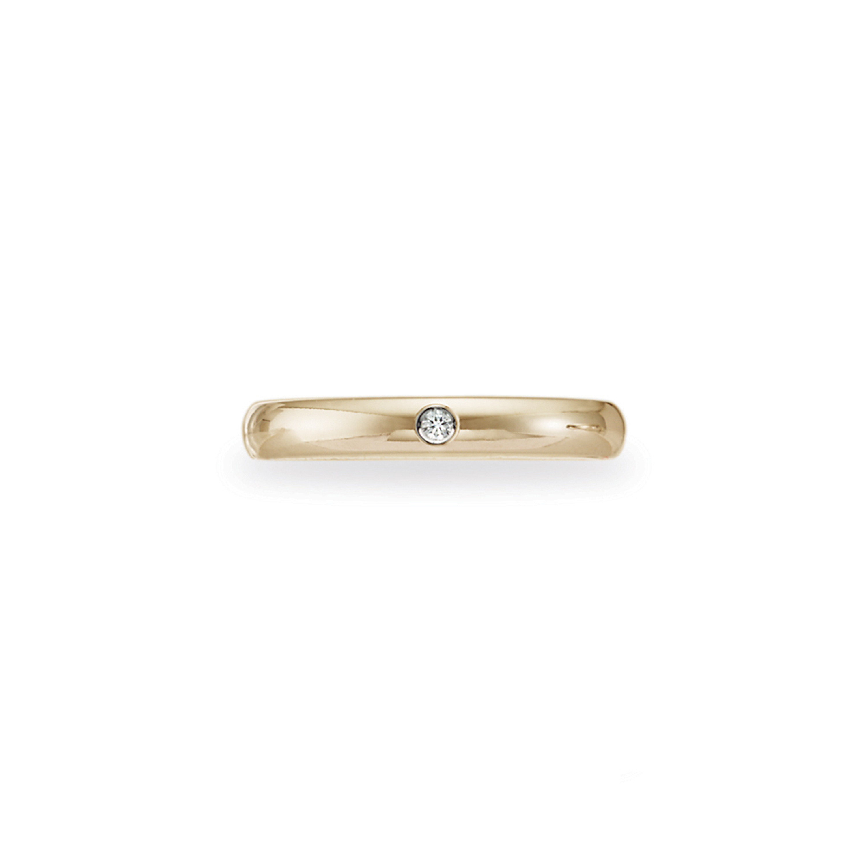 14k Yellow Gold 3mm Comfort Fit Wedding Band with .02 ct single Diamond 14k Yellow Gold 3mm Comfort Fit Wedding Band with .02 ct single Diamond