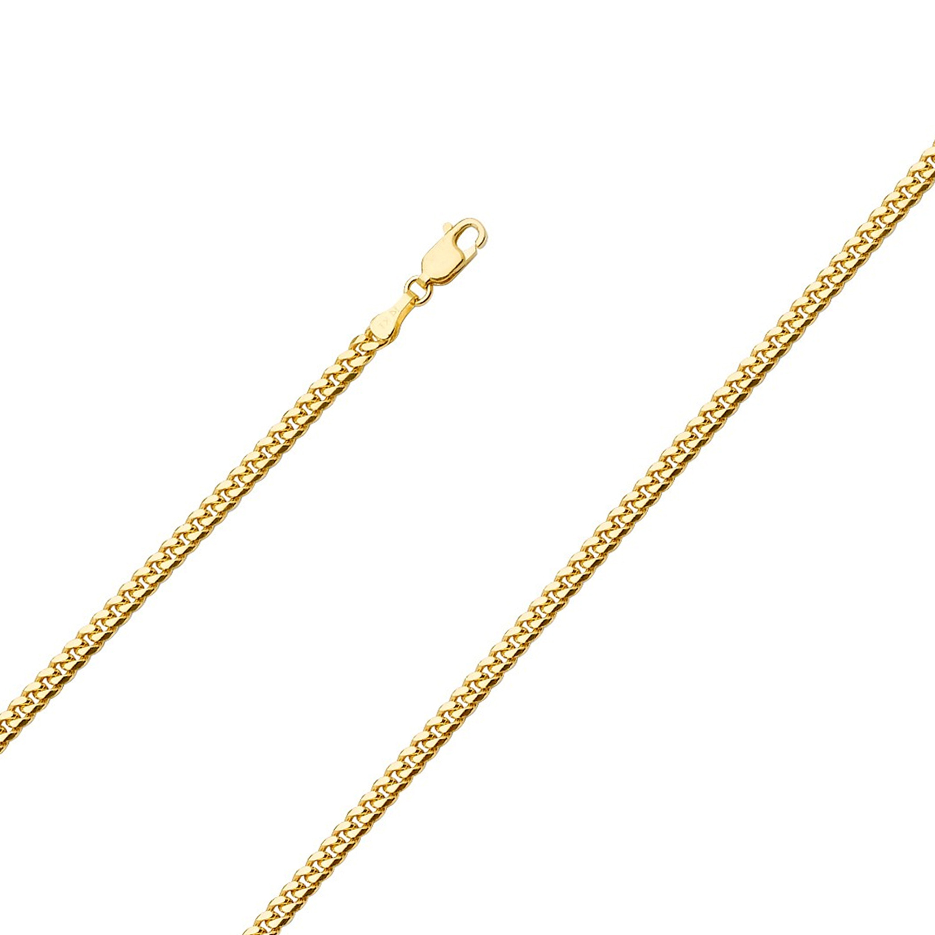 14k Yellow Gold Miami Cuban Chain 3.0mm 22 Inches 14k Yellow Gold Miami Cuban Chain 3.0mm 22 Inches