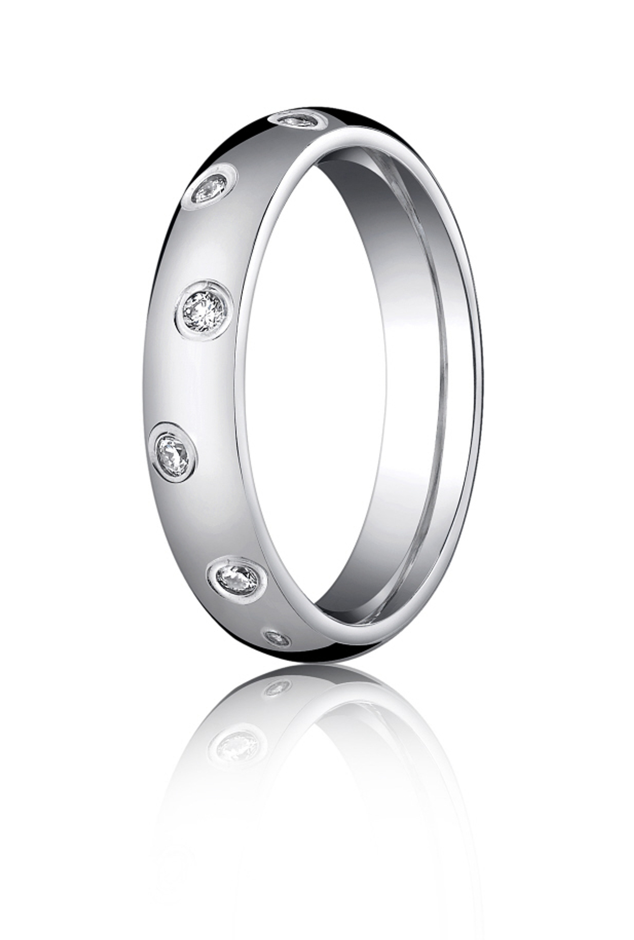 18k White Gold Etoile Diamond Eternity Band 4mm. 0.24ct 18k White Gold Etoile Diamond Eternity Band 4mm. 0.24ct