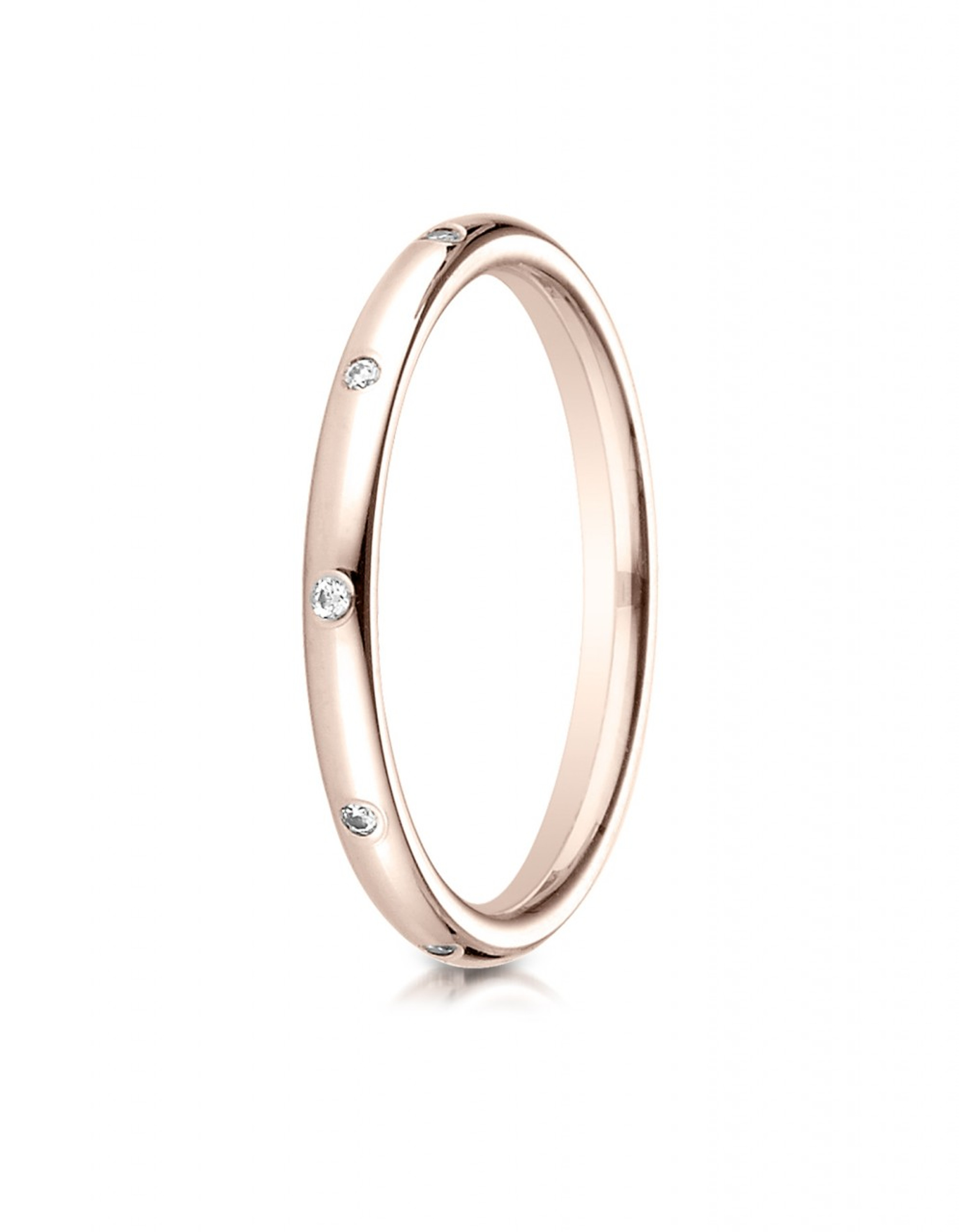 14K Rose gold 2mm Diamond Eternity Band .10 ct 14K Rose gold 2mm Diamond Eternity Band .10 ct