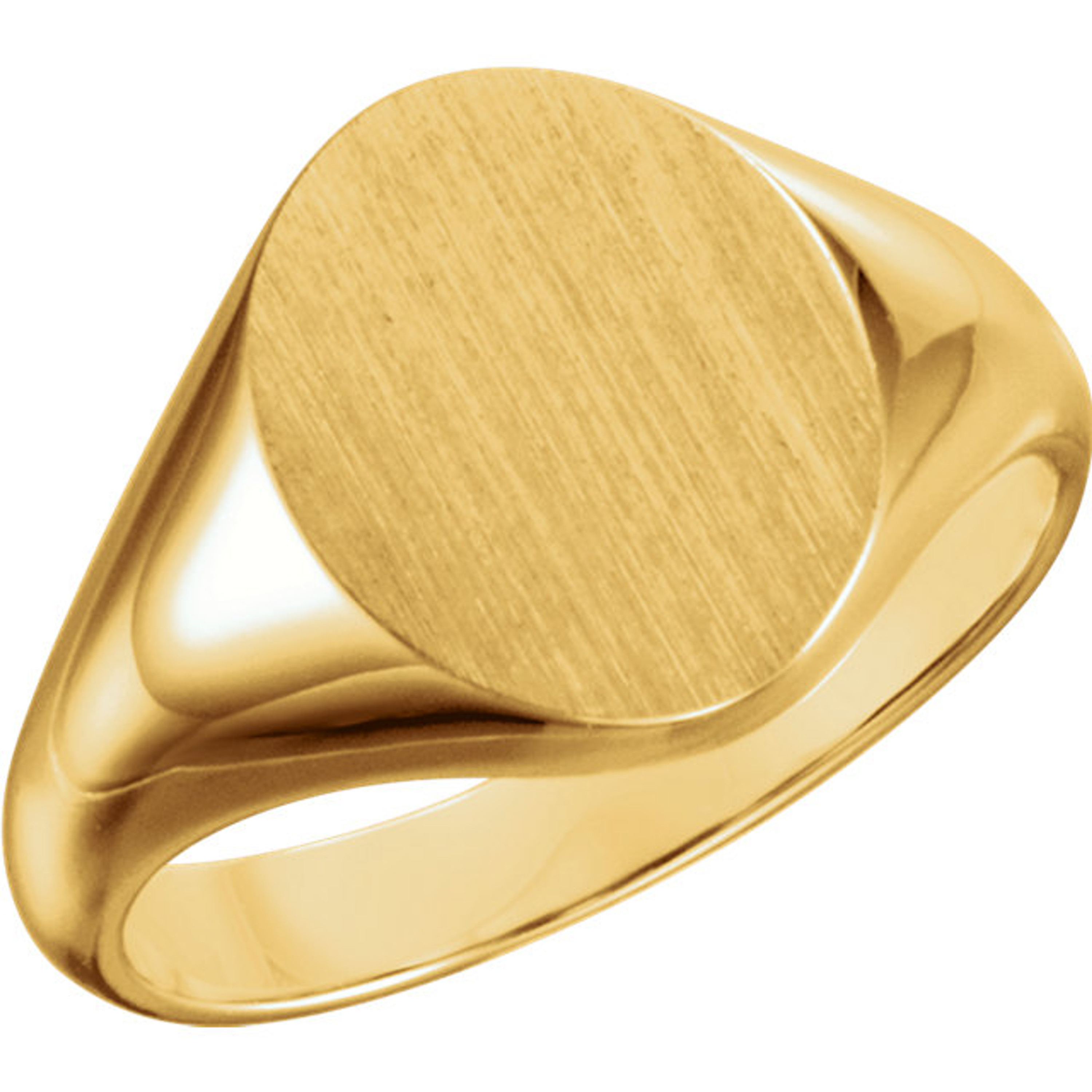14k Gold Men's Oval Signet Ring 11mmx10mm Open Back 14k Gold Men's Oval Signet Ring 11mmx10mm Open Back