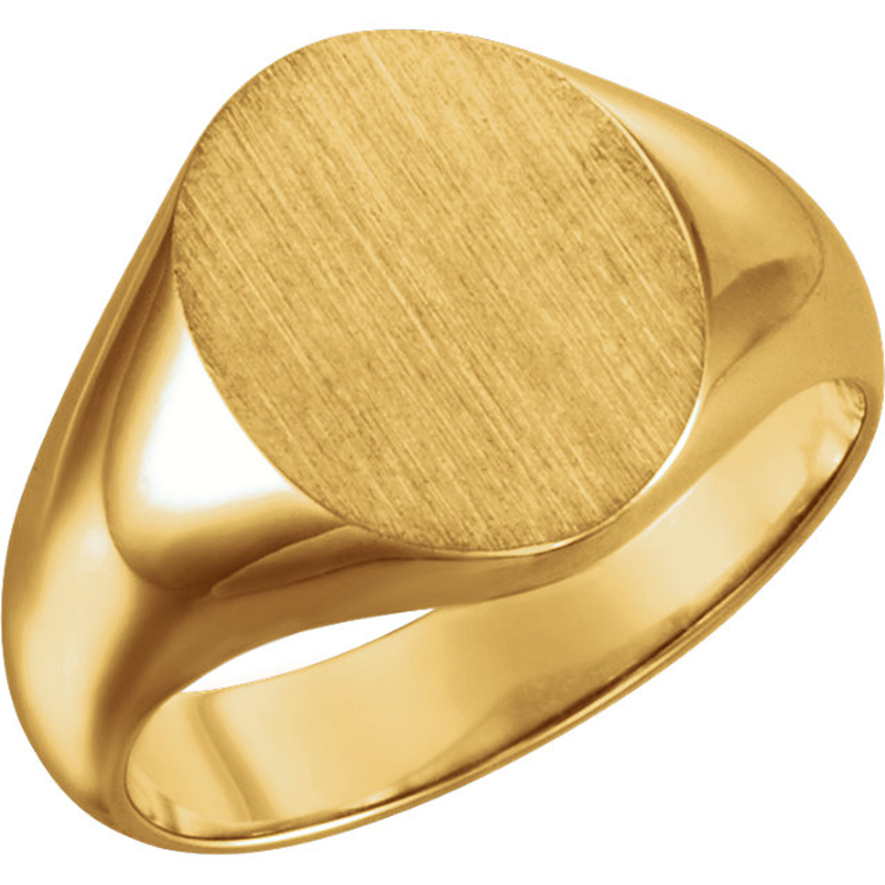 14k Gold Men's Oval Signet Ring 12mmx10mm Open Back 14k Gold Men's Oval Signet Ring 12mmx10mm Open Back