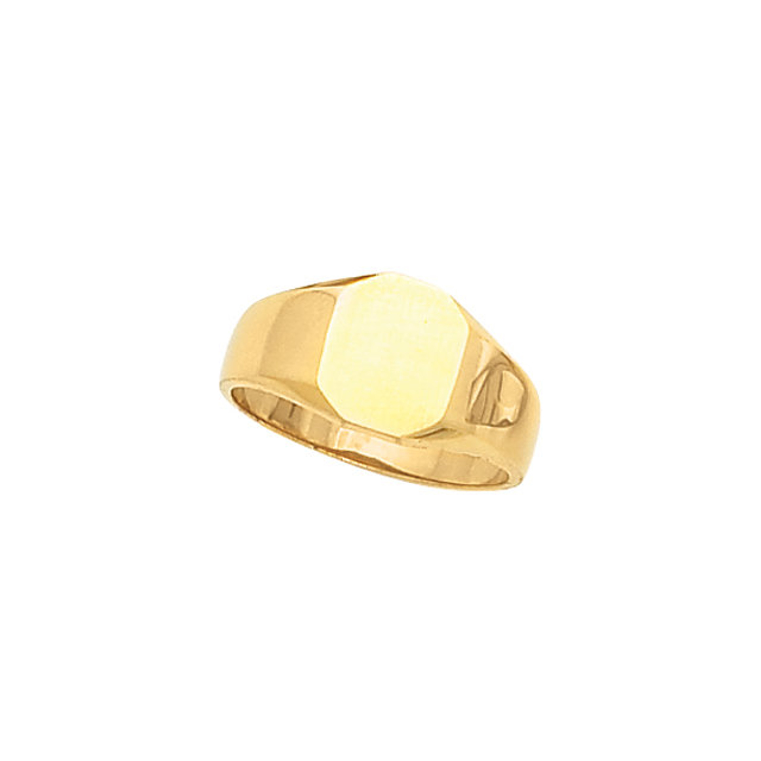 18k Gold Men's Octagon Signet Ring 11mm x 9mm Open Back 18k Gold Men's Octagon Signet Ring 11mm x 9mm Open Back