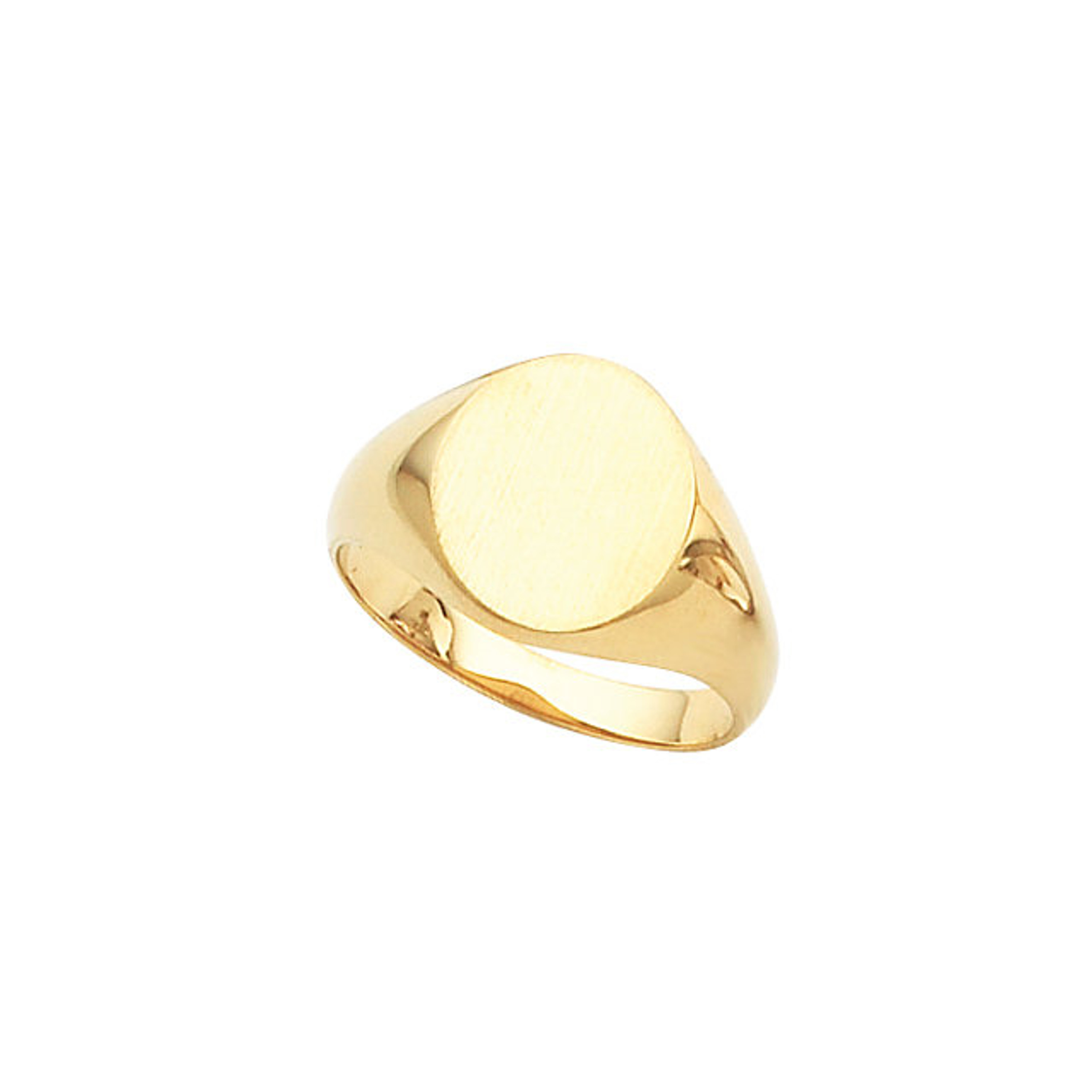 18k Gold Men's Oval Signet Ring 14mmx12mm Solid Back 18k Gold Men's Oval Signet Ring 14mmx12mm Solid Back