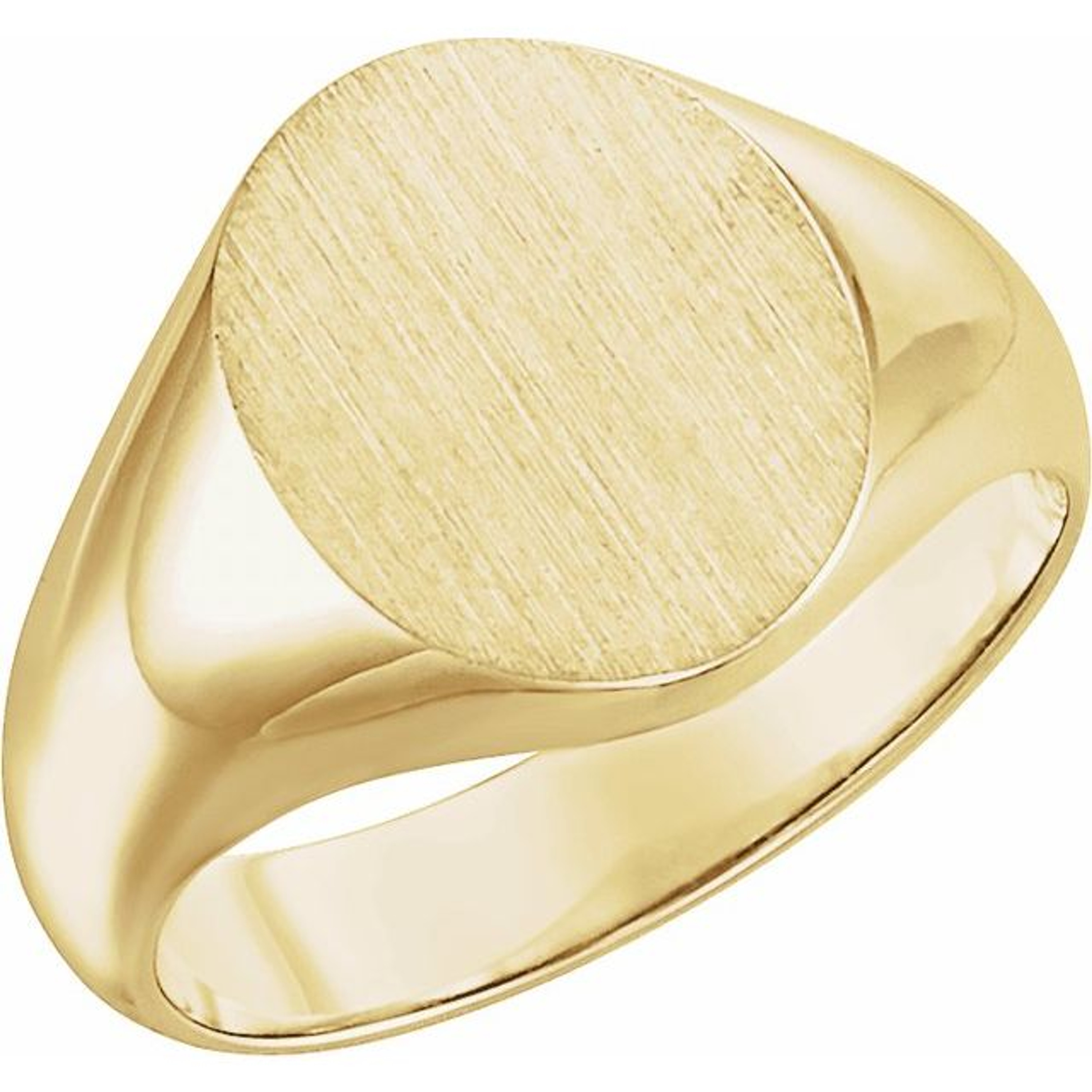 10k Gold Men's Oval Signet Ring 12mmx10mm Solid Back 10k Gold Men's Oval Signet Ring 12mmx10mm Solid Back