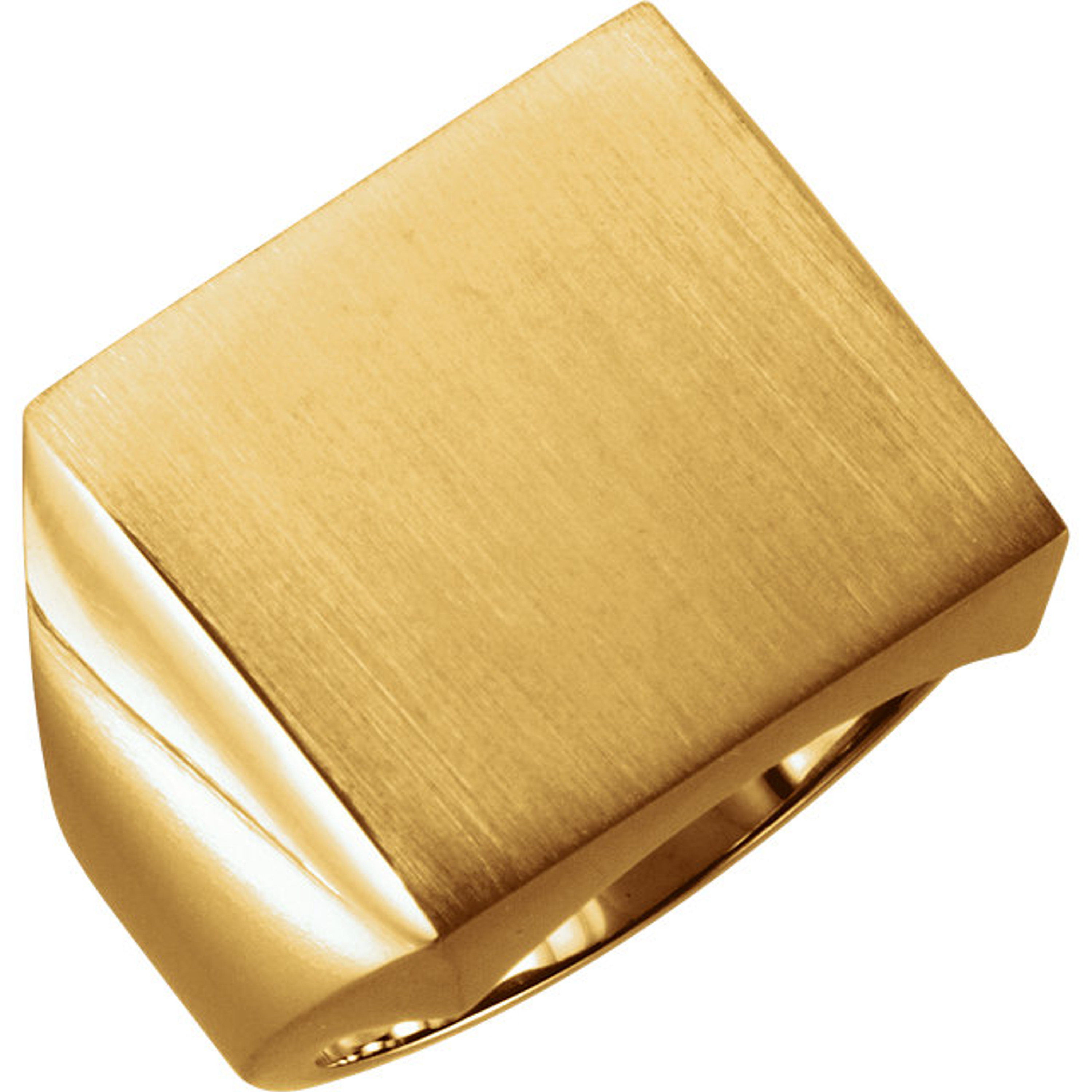 14k Gold Men's Square Signet Ring 18mmx18mm  Solid Back 14k Gold Men's Square Signet Ring 18mmx18mm  Solid Back