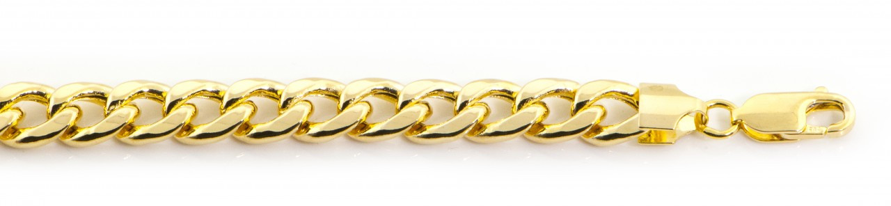 14K Yellow Gold 12mm Hollow Miami Cubans Chain 22 Inches