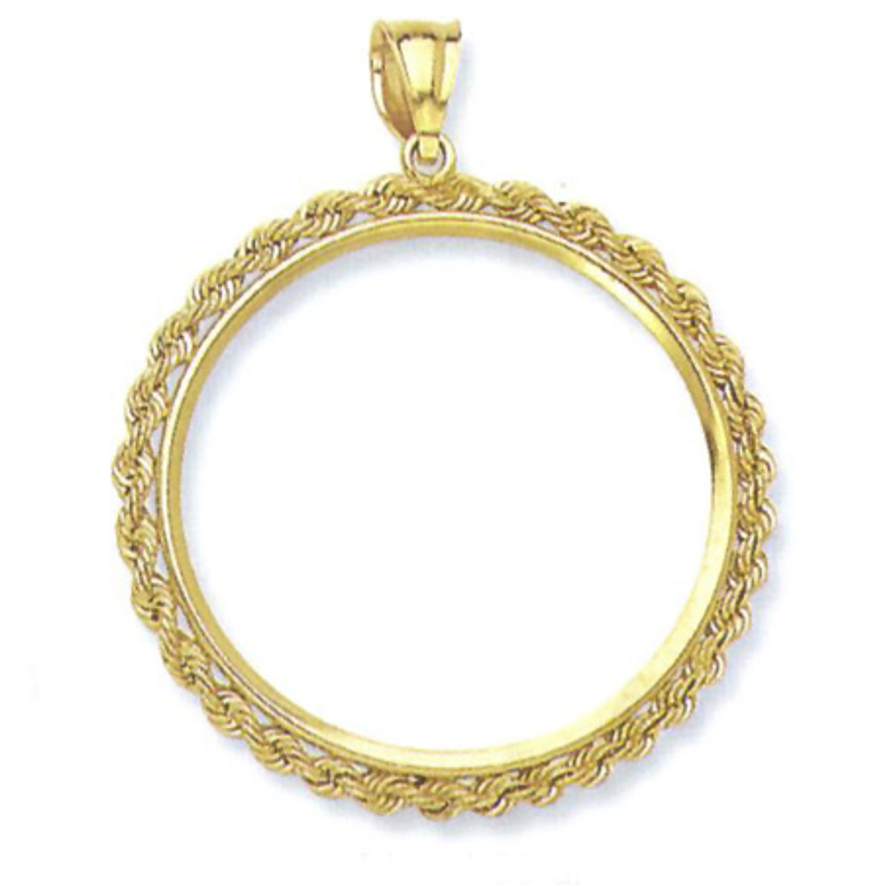 14k Gold $20.00 Dollar Liberty Rope  Bezel 4 Prong 14k Gold $20.00 Dollar Liberty Rope  Bezel 4 Prong