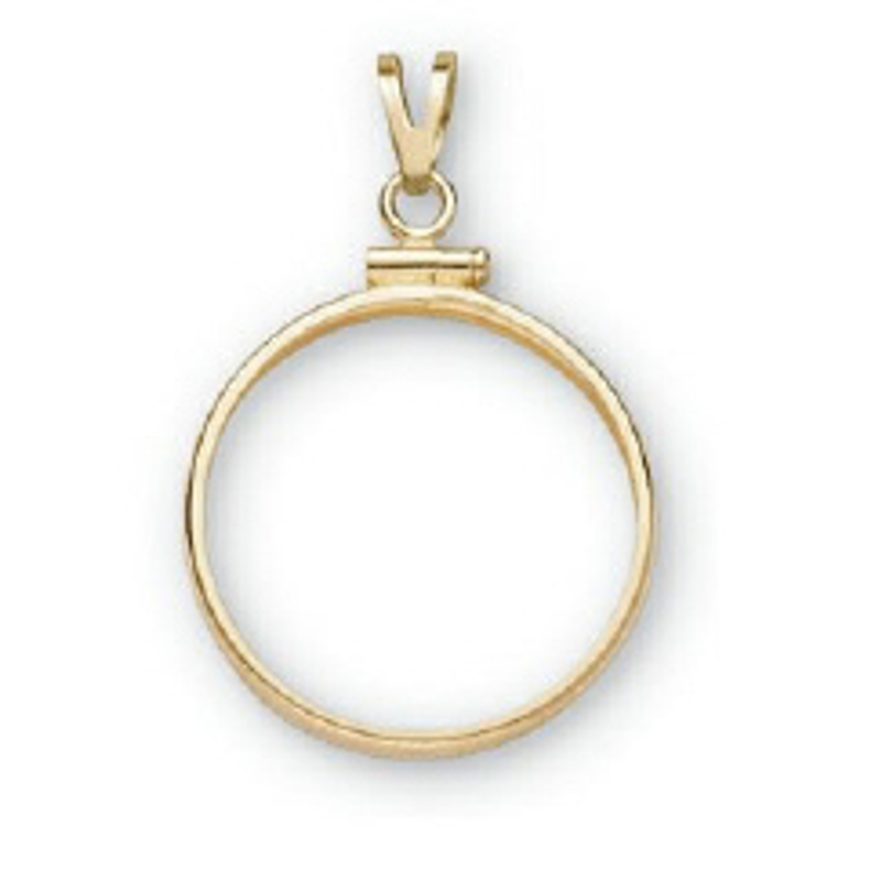 14k Gold Swiss 20 Francs screw top Coin Bezel 14k Gold Swiss 20 Francs screw top Coin Bezel