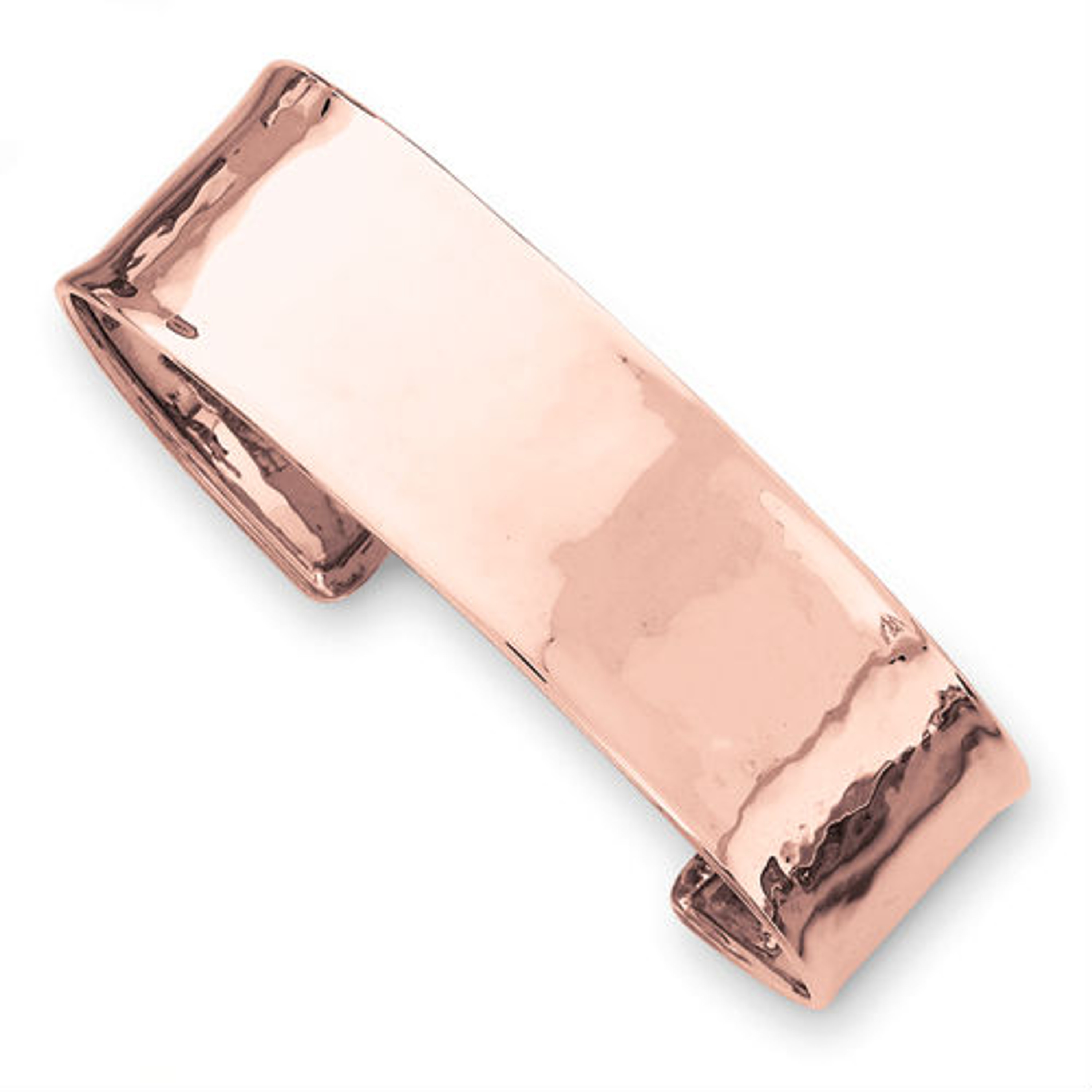 14k Rose Gold 19mm Lightly Hammered Polished Bangle Bracelet 14k Rose Gold 19mm Lightly Hammered Polished Bangle Bracelet