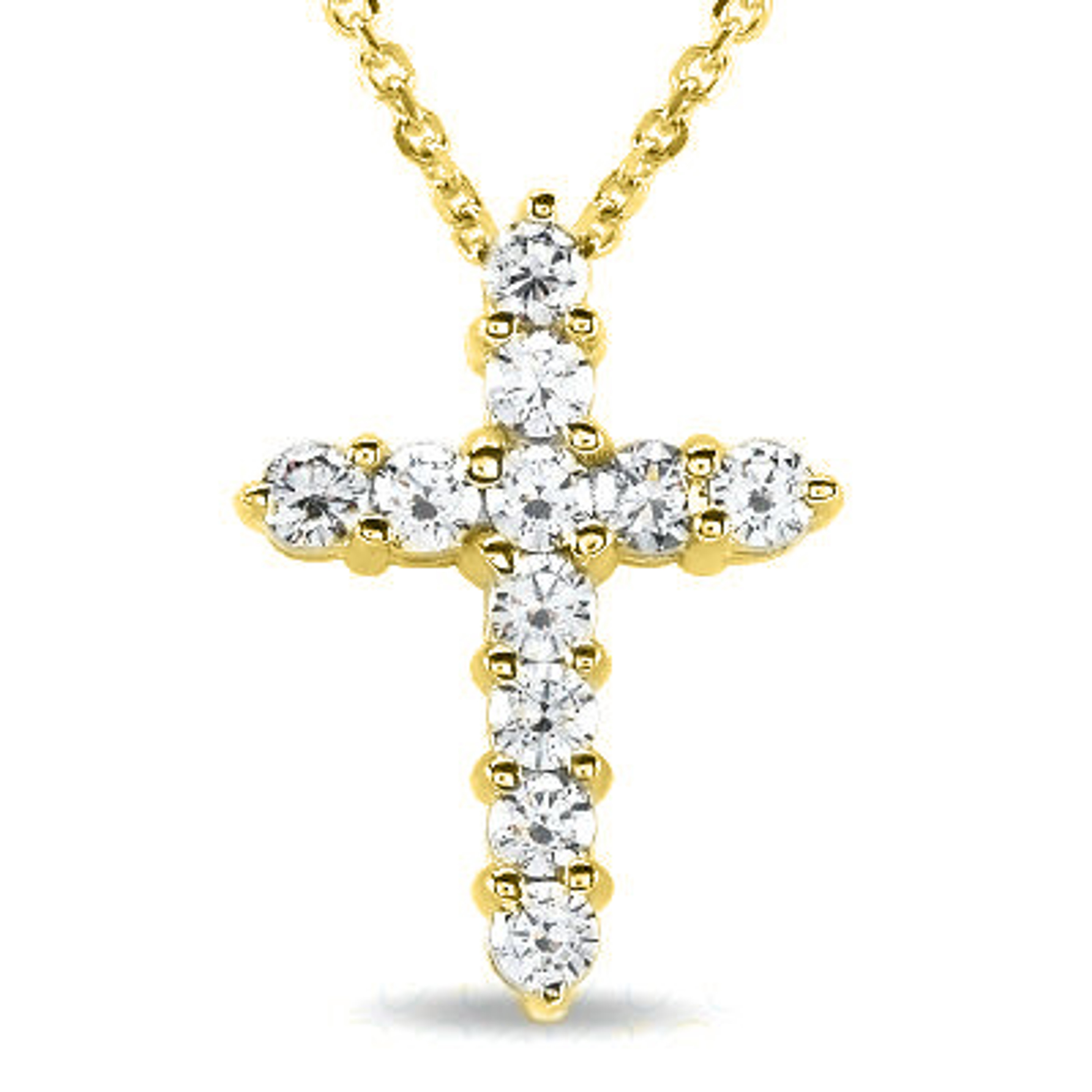 14k Yellow Gold 2.50ct Diamond Cross Pendant 14k Yellow Gold 2.50ct Diamond Cross Pendant