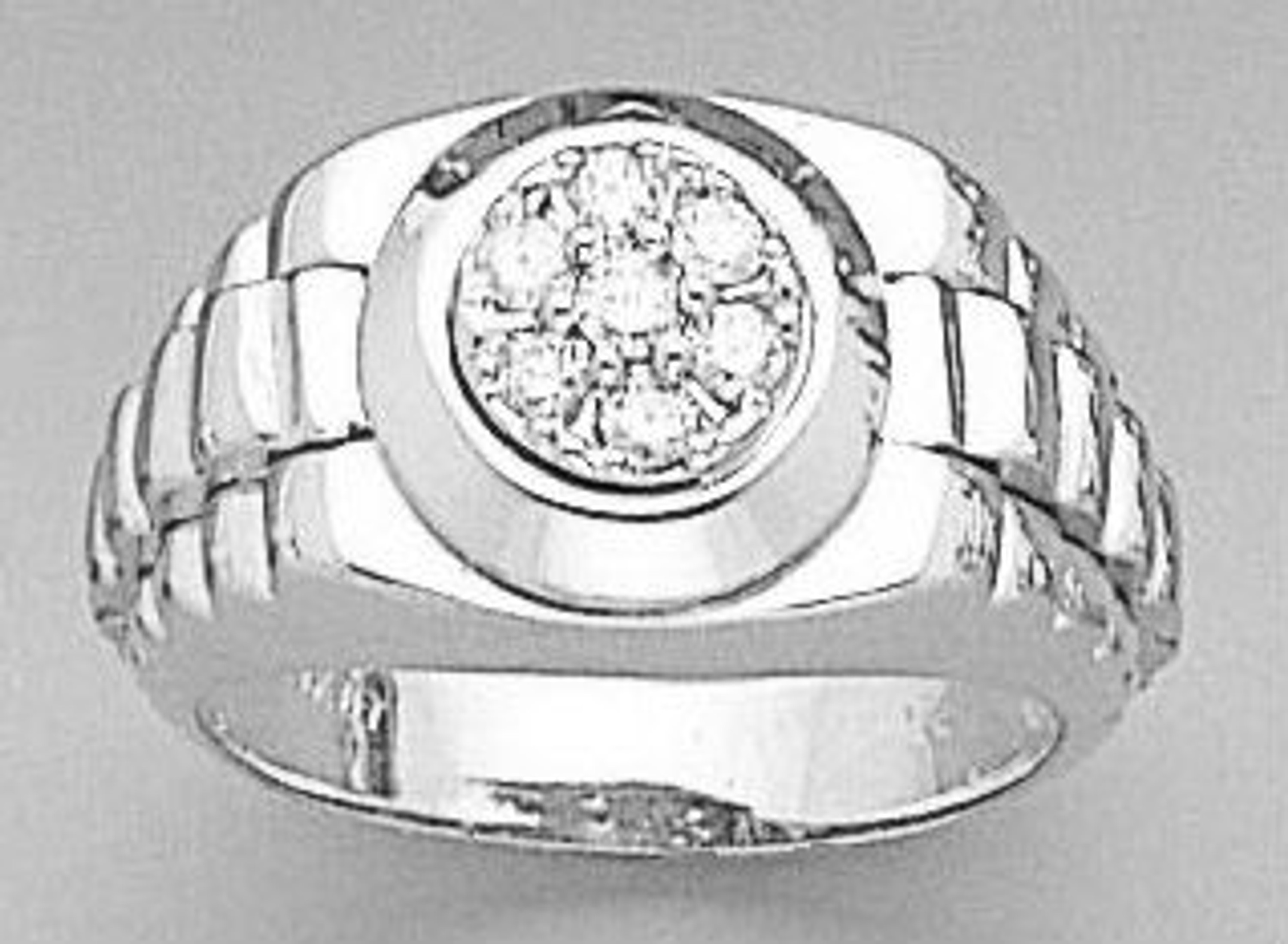 14k White Gold President Jubilee Cluster Diamond Ring 0.28 ctw 14k White Gold President Jubilee Cluster Diamond Ring 0.28 ctw