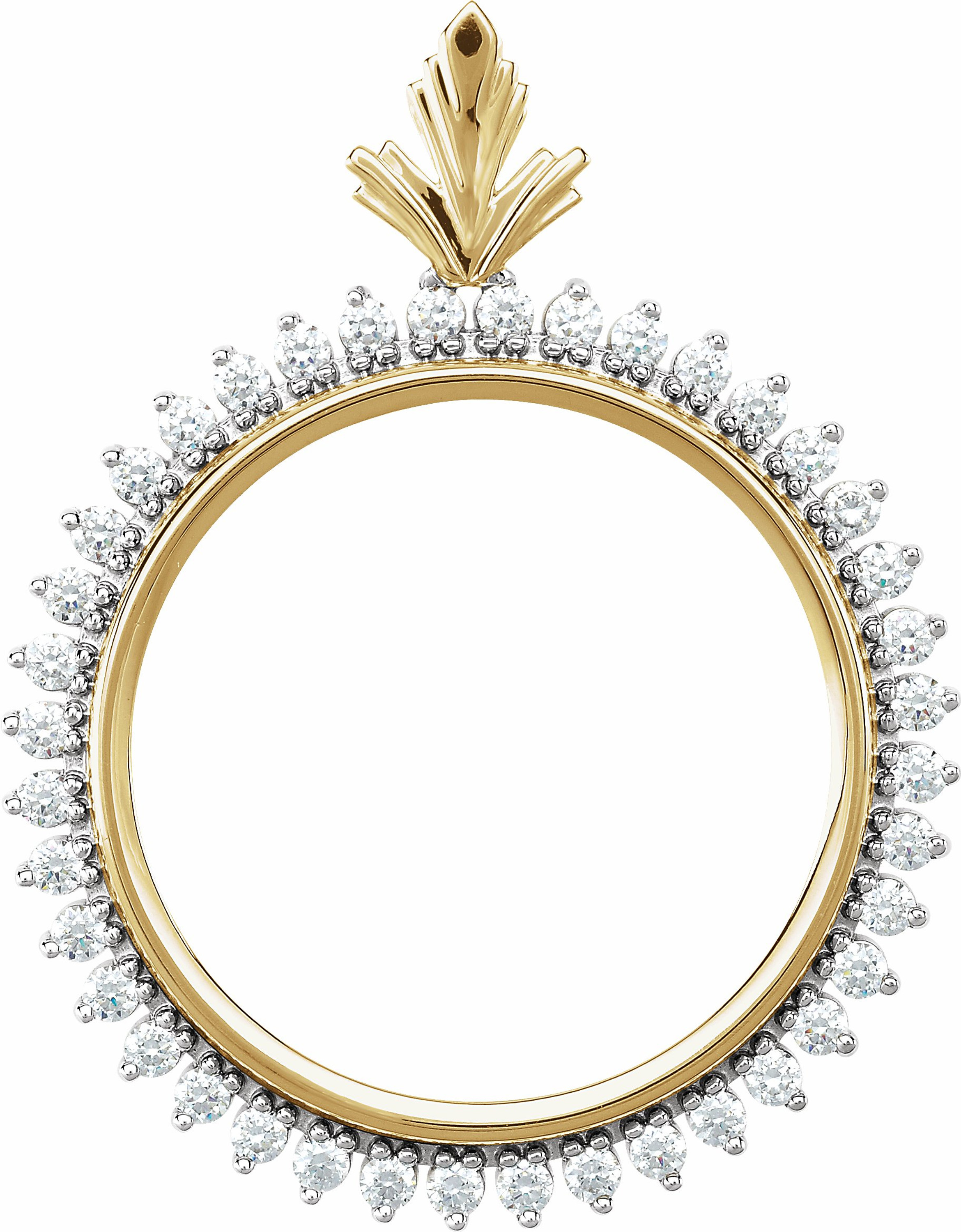 14k Gold 50 Peso Coin 2.00 ctw Diamond 4 Prong Bezel 14k Gold 50 Peso Coin 2.00 ctw Diamond 4 Prong Bezel