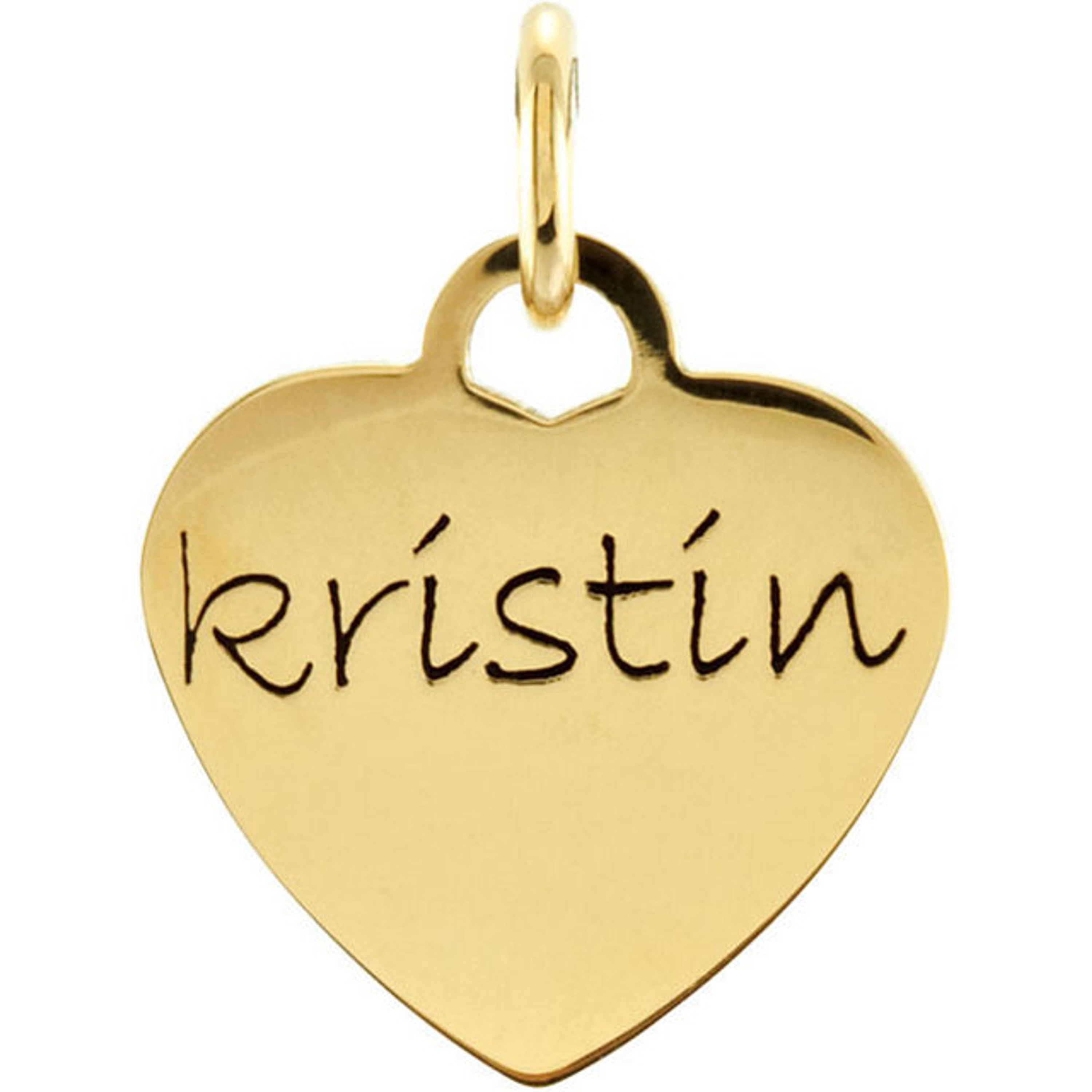 14K Yellow Gold Engravable Heart Pendant 16.00 mm x 15.00 mm 14K Yellow Gold Engravable Heart Pendant 16.00 mm x 15.00 mm