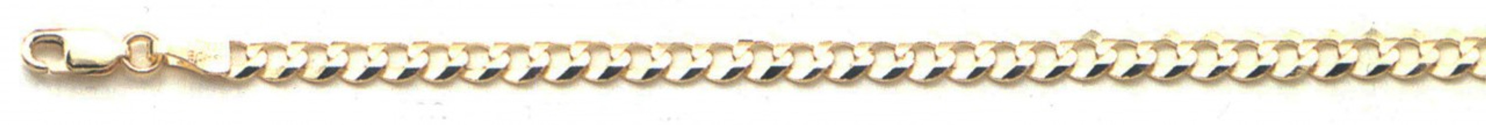 10k Gold 5mm Flat Curb Chain 28 Inches 10k Gold 5mm Flat Curb Chain 28 Inches
