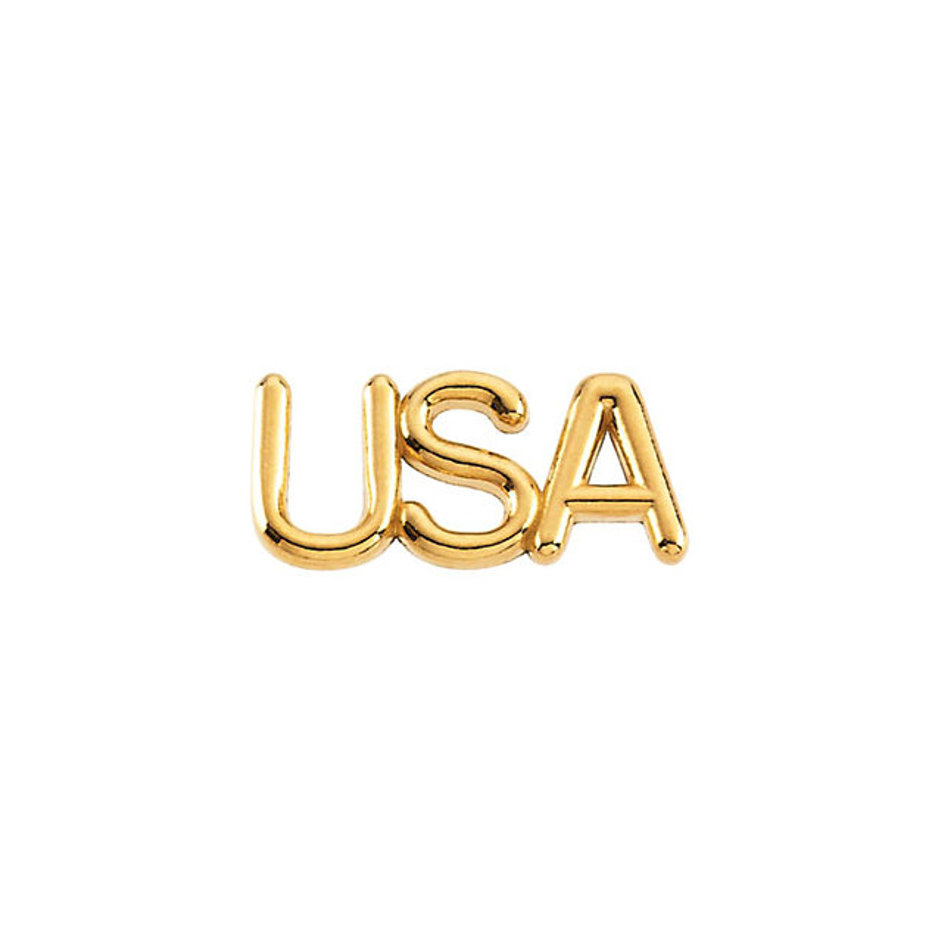 14k Yellow gold USA Lapel Pin 7mm by 15mm 14k Yellow gold USA Lapel Pin 7mm by 15mm