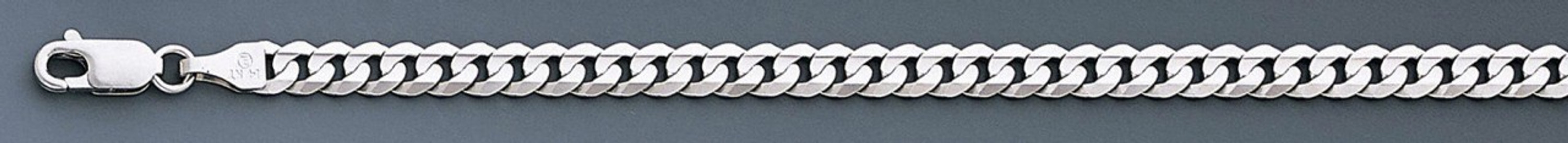 18k White Gold "Nickel Free" 5mm Flat Curb Bracelet 7 1/2" 18k White Gold "Nickel Free" 5mm Flat Curb Bracelet 7 1/2"