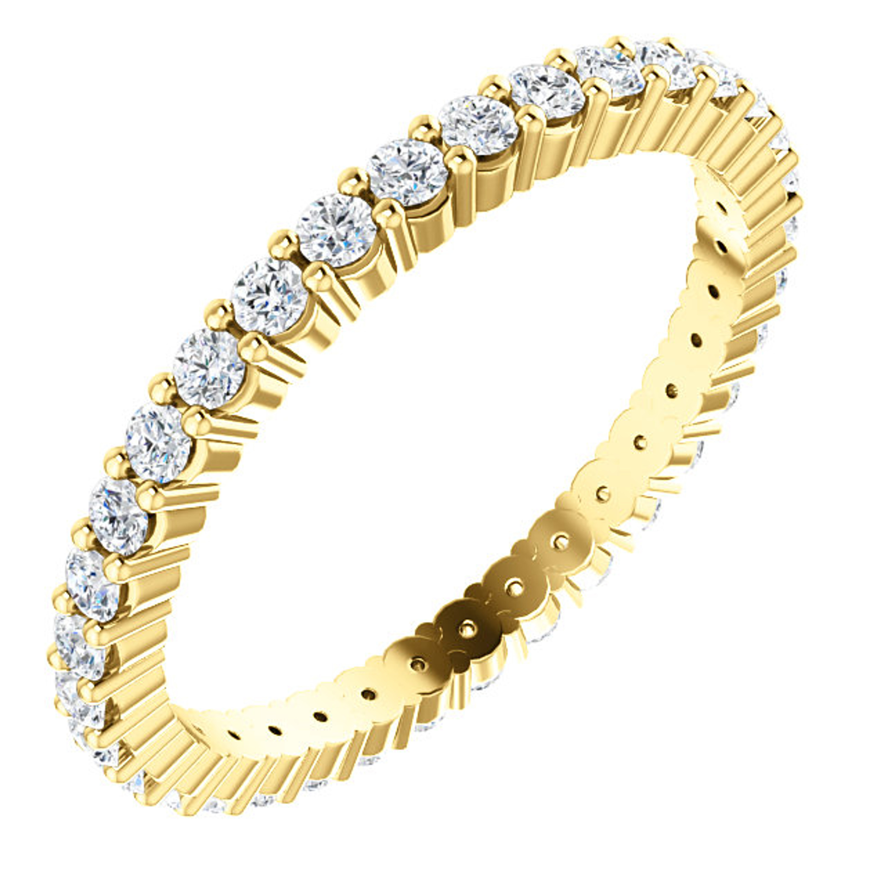 14k Yellow Gold 1.7mm Eternity Anniversary Band 1/2 ctw 14k Yellow Gold 1.7mm Eternity Anniversary Band 1/2 ctw