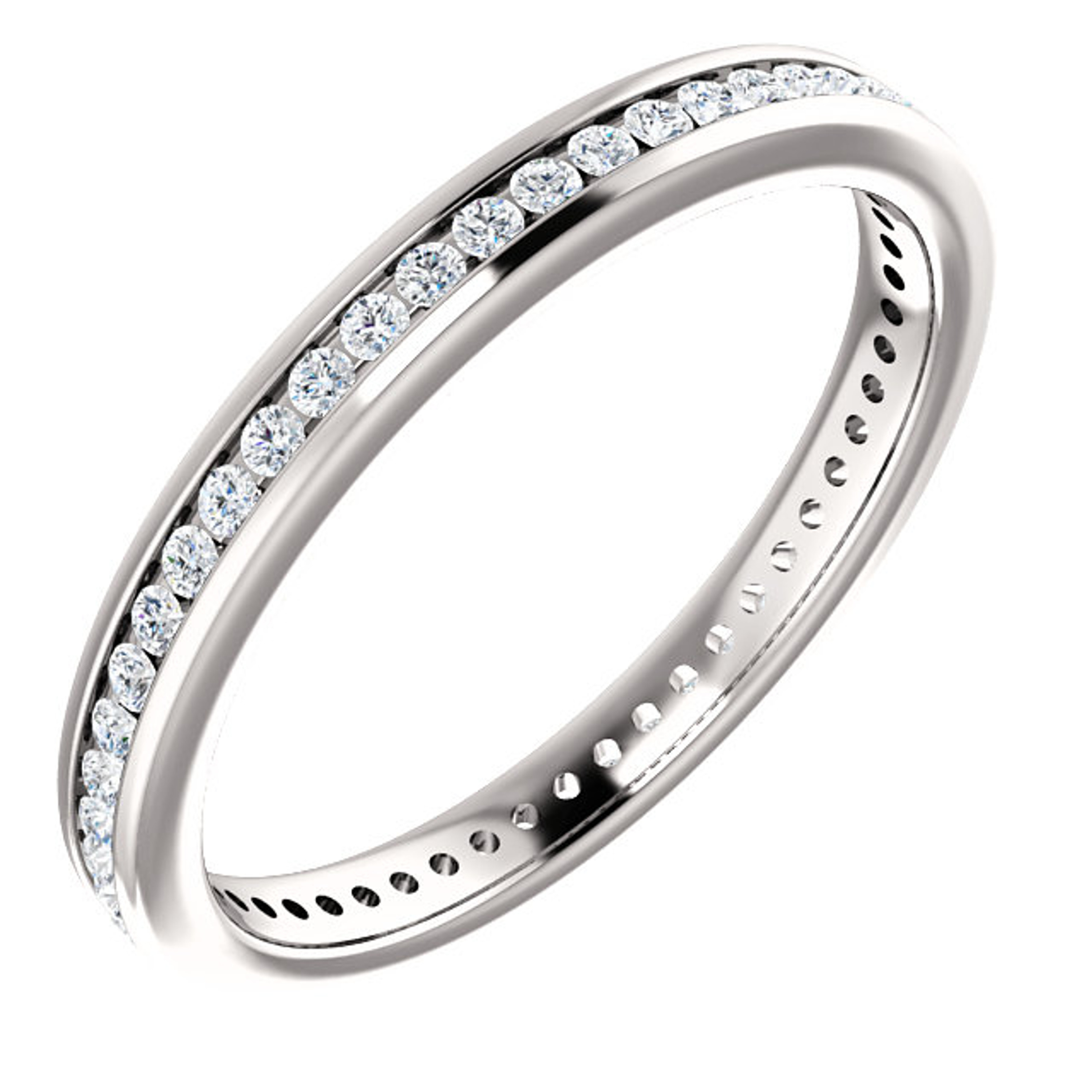 1/2 ct. Diamond Eternity band 2.5mm in 14k White gold 1/2 ct. Diamond Eternity band 2.5mm in 14k White gold